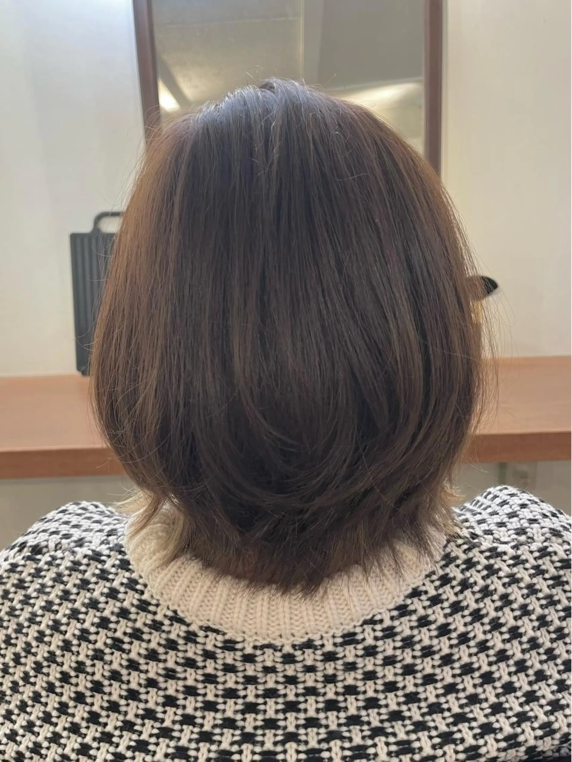 ミディアム カラー ボブレイヤー ボブ レイヤーカット ヘアカラー FUJINO RYOのヘアスタイル