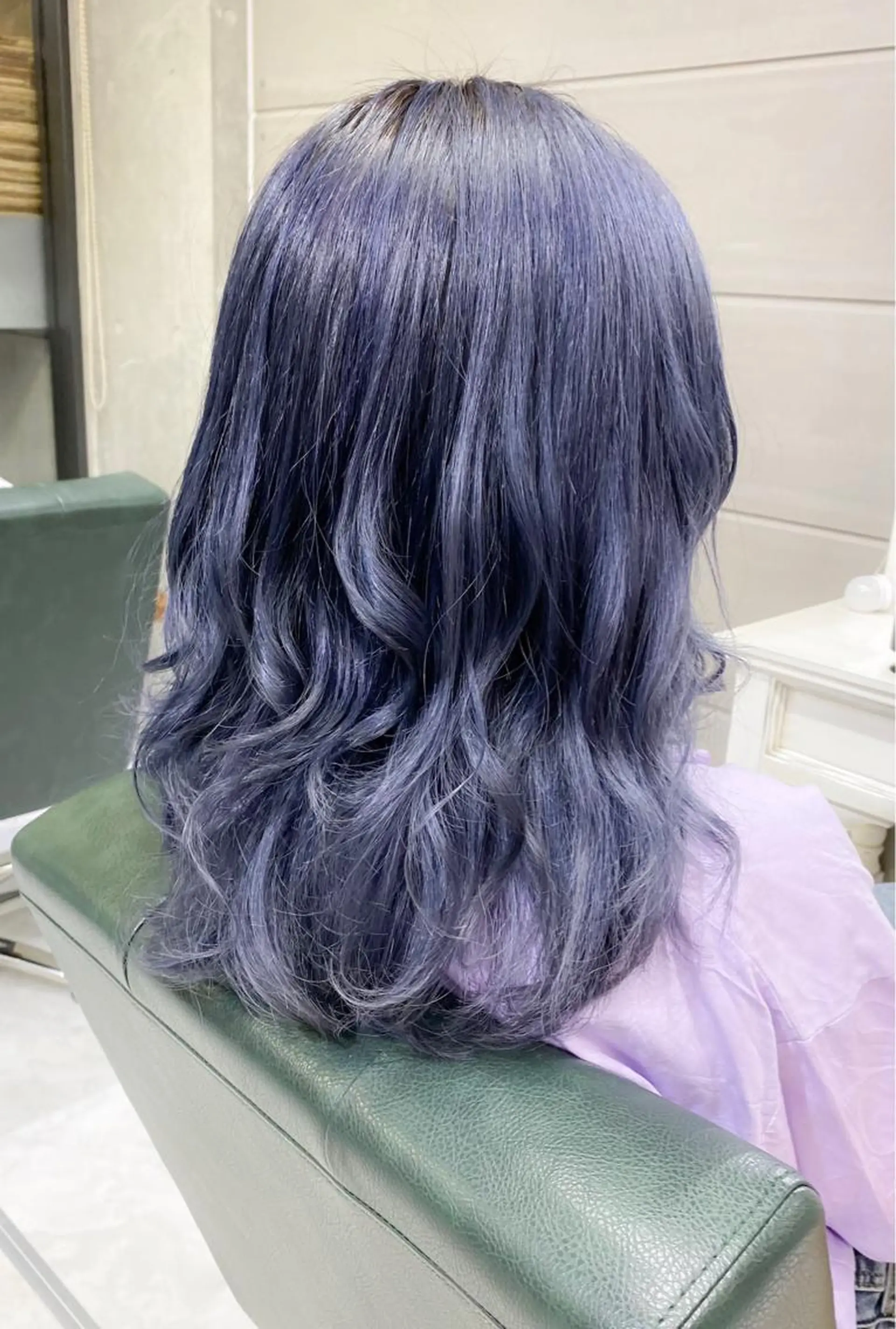ミディアム カラー ヘアアレンジ ブルーカラー ブルーバイオレット 透明感カラー バイオレットカラー モテ髪透明感❤️ デイズヘアカラーのヘアスタイル