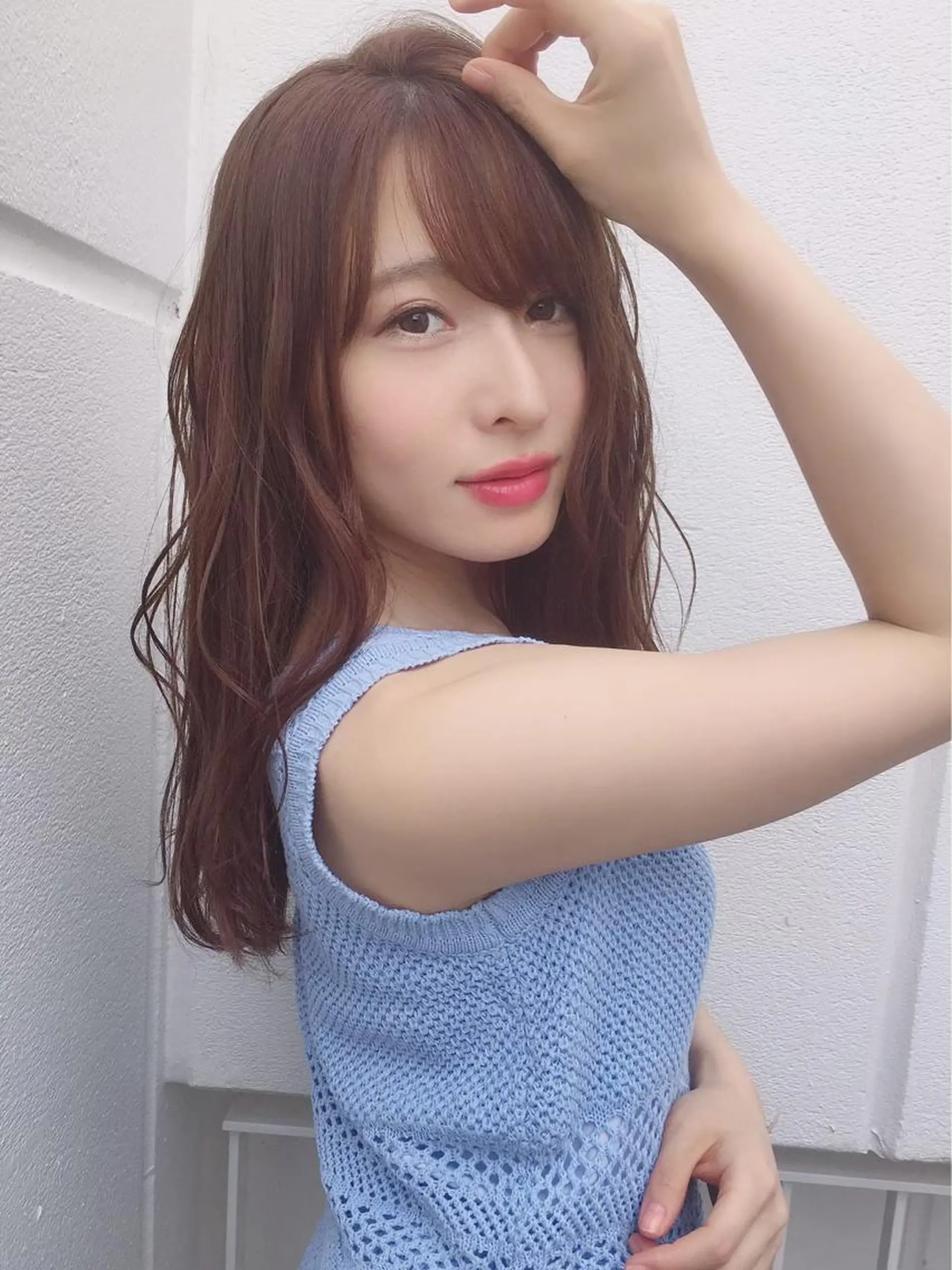 セミロング カラー 當間 大知のヘアスタイル