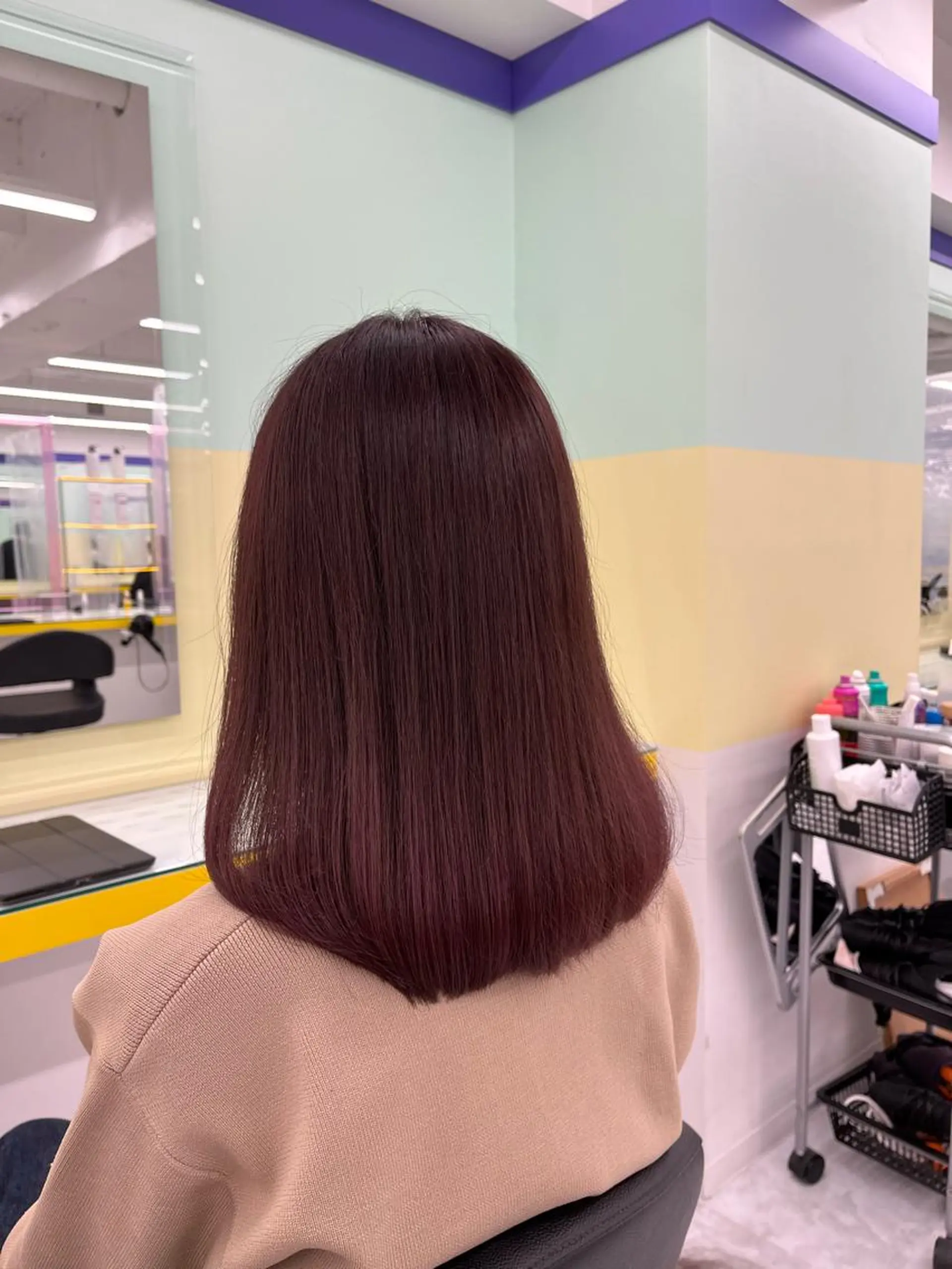 セミロング カット ヘアカラー トリートメント ヘッドスパ ヘアセット I S所属・🌿透明感カラー‪ 縮毛矯正✨かずきのヘアスタイル