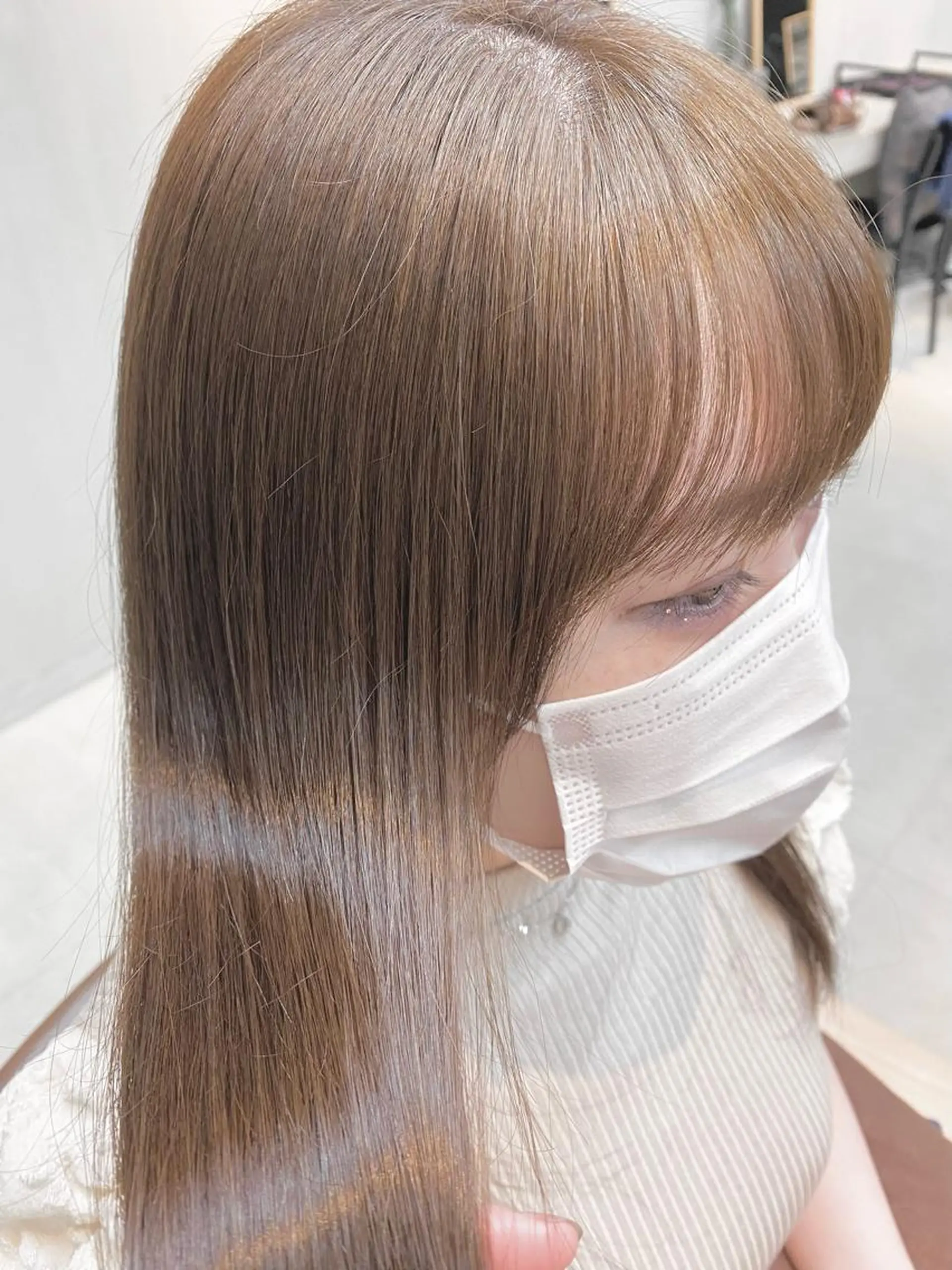 ロング ヘアカラー トリートメント mee.所属・カットモデル募集中 / ベージュ/あづきのヘアスタイル