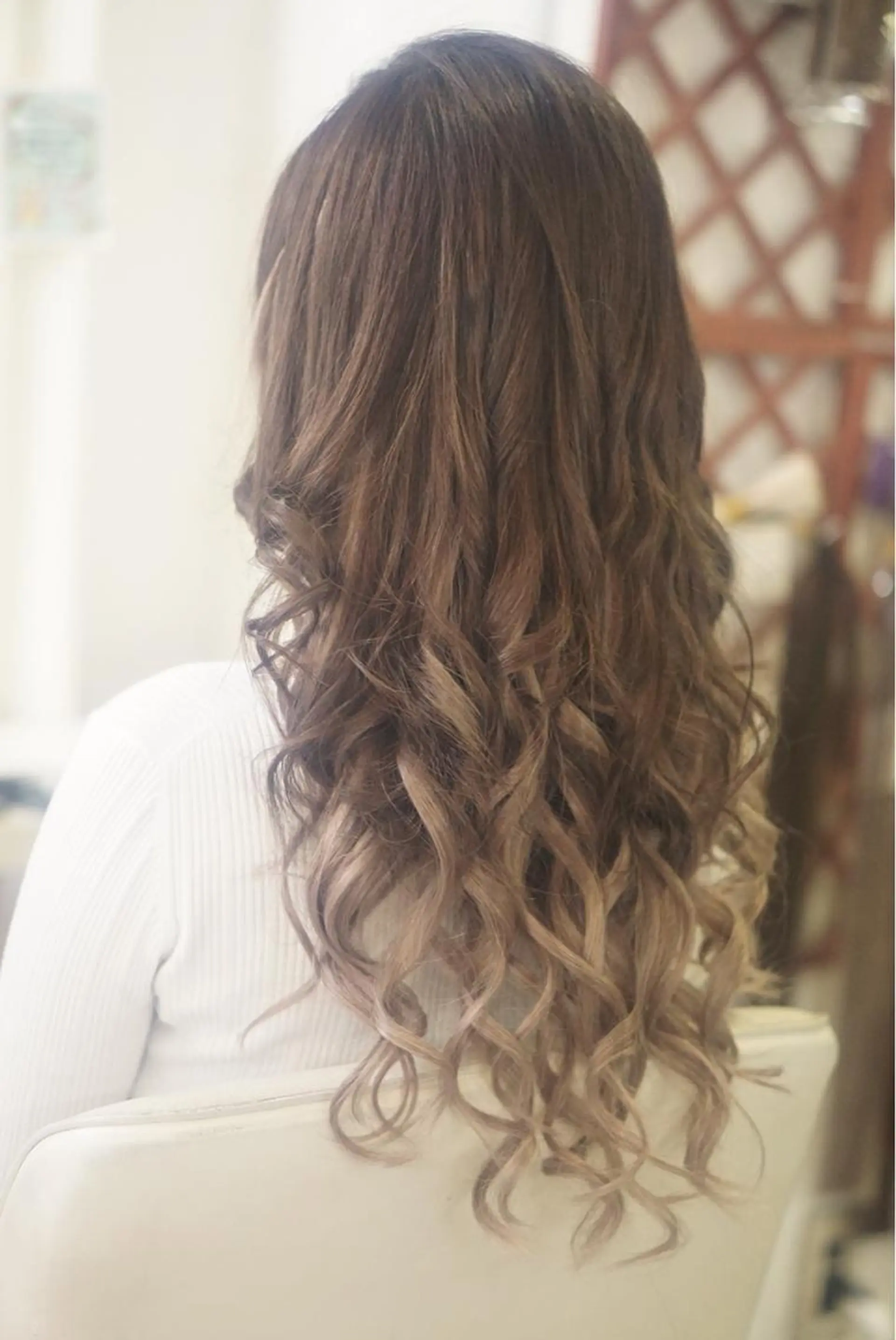 ミディアム セミロング ロング カラー ヘアアレンジ グラデーションカラー エクステ 枝毛カット＆髪質改善 満足NO.1岡しゃんのヘアスタイル