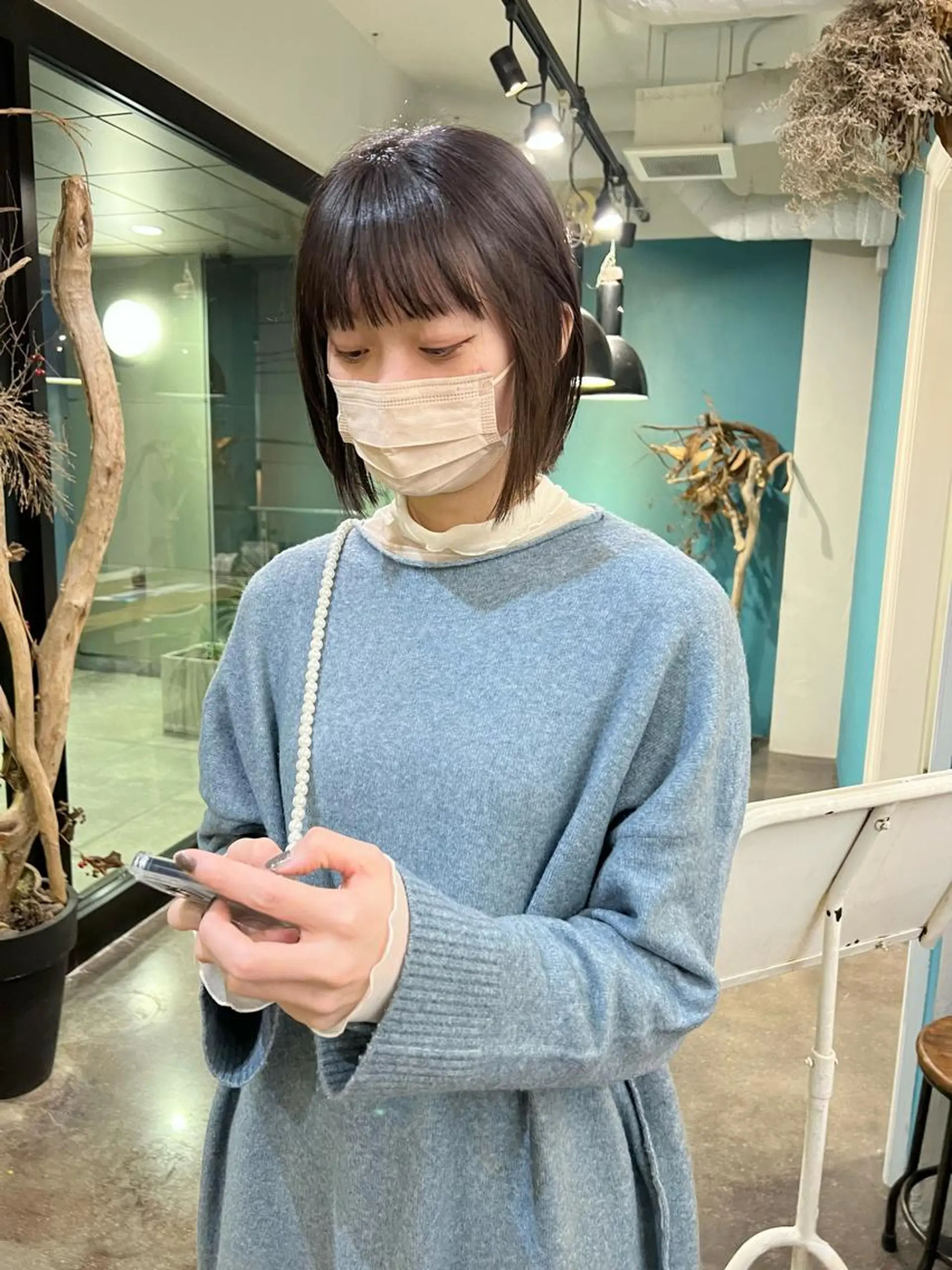 ショート 切りっぱなしボブ ボブ 縮毛矯正 酸性ストレート カット 縮毛矯正 千葉 郁也のヘアスタイル
