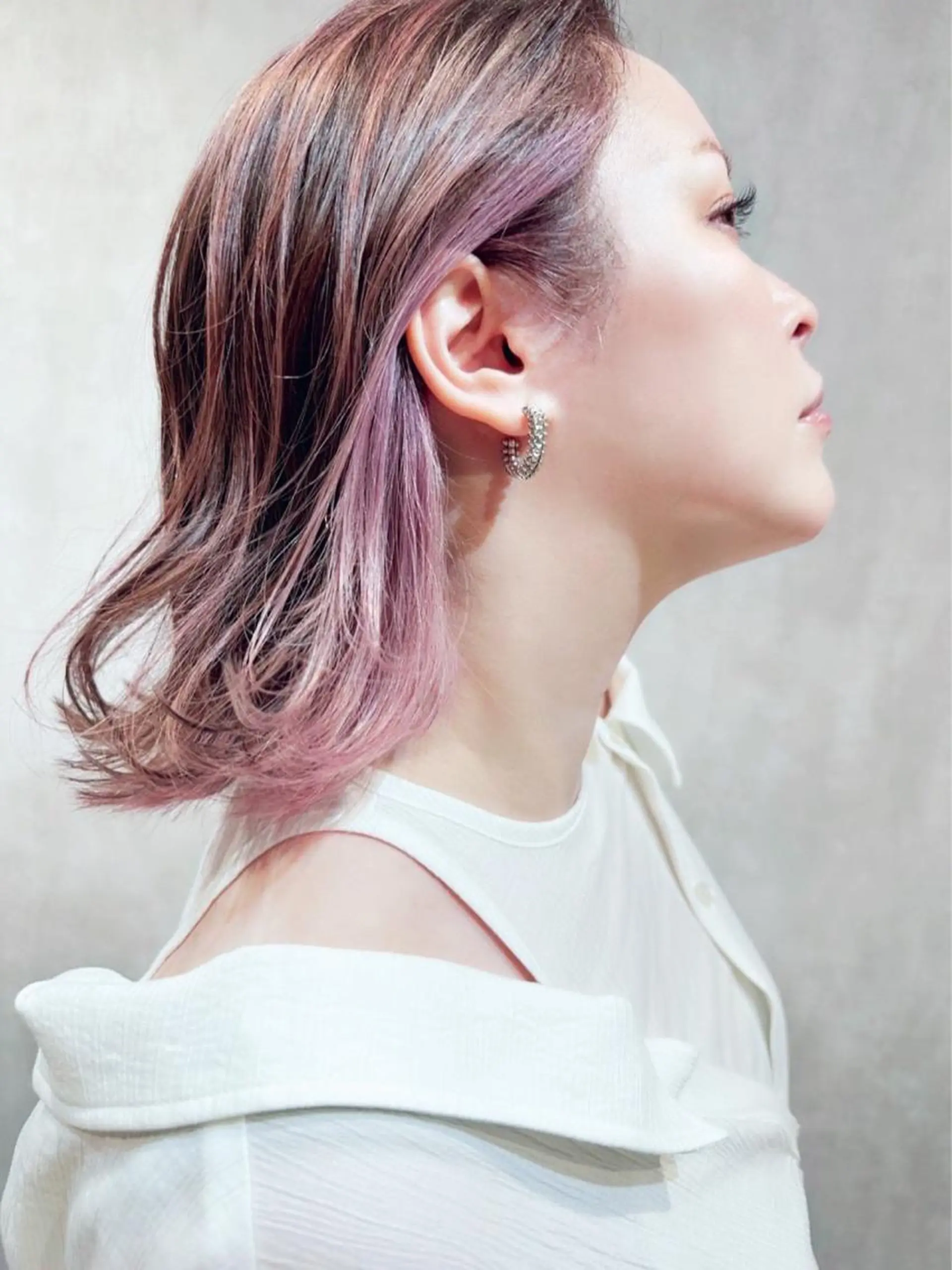 ショート カラー デザインカラー ハイライトカラー インナーカラー ピンクカラー ピンクパープル ainico.所属・髪質改善　艶髪✨ Teppeiのヘアスタイル