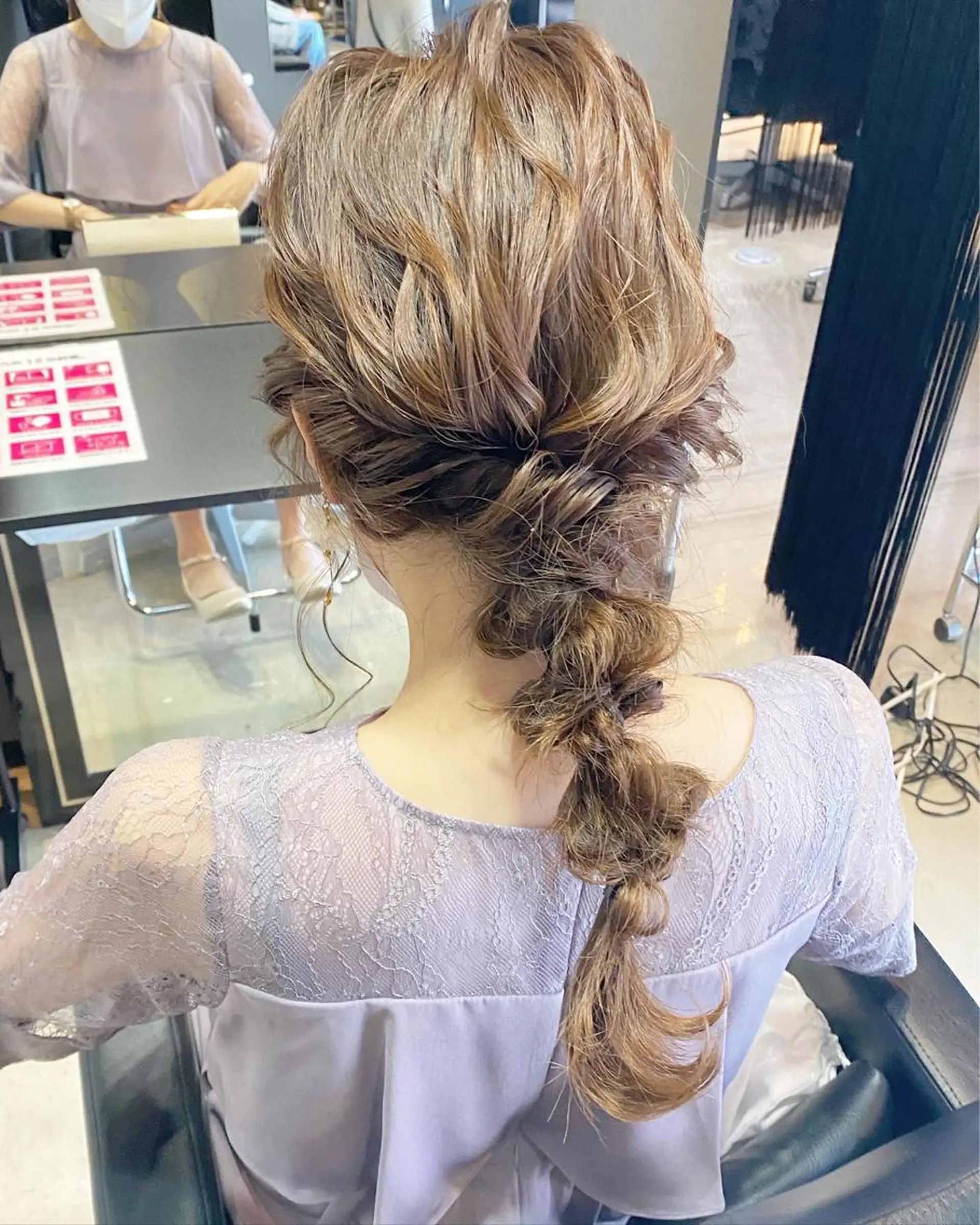 セミロング ヘアアレンジ ヘアセット FIORE hair design所属・山根 奈緒のマツエク・マツパデザイン