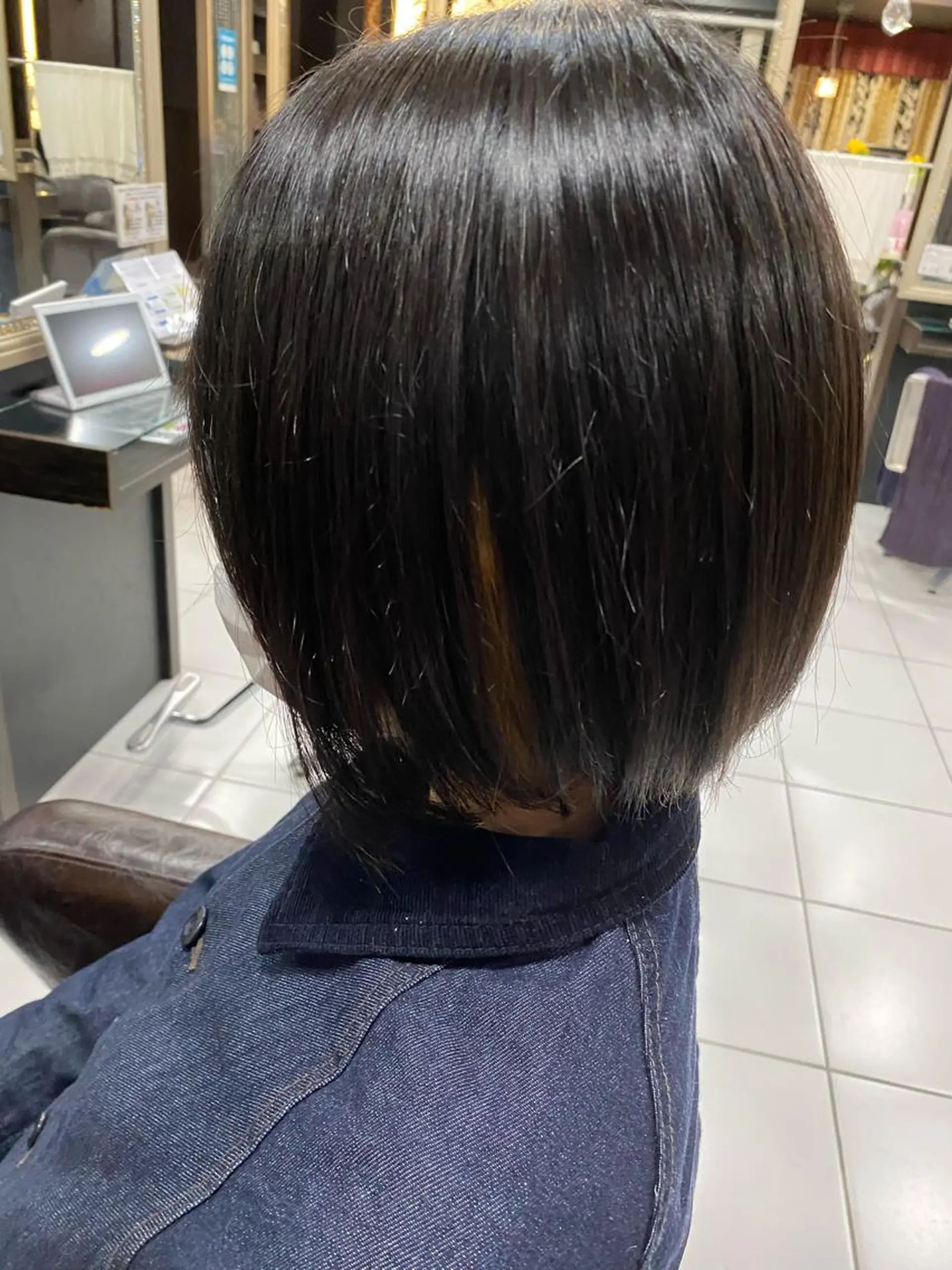 ショート 縮毛矯正 ホワイト/店長/カラ ー講師/錦糸町/岩崎のヘアスタイル