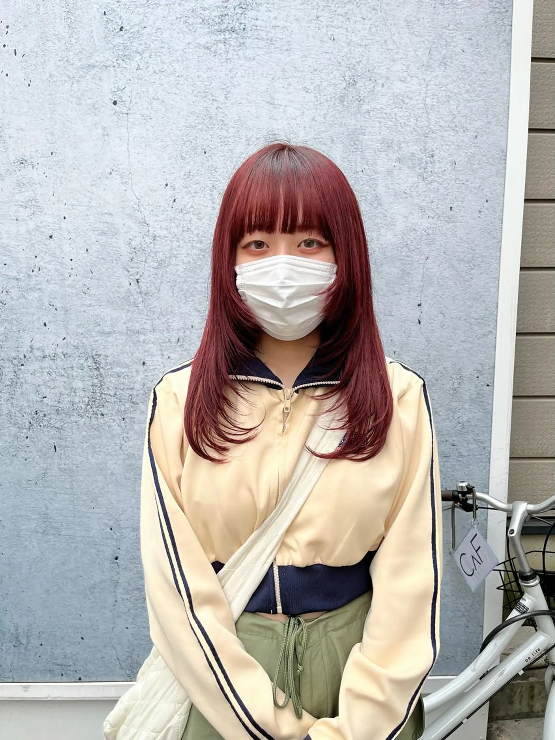 ロング カラー レッドカラー ウルフカット カット ヘアカラー ショート/パーマ/ カラー/FUKOのヘアスタイル