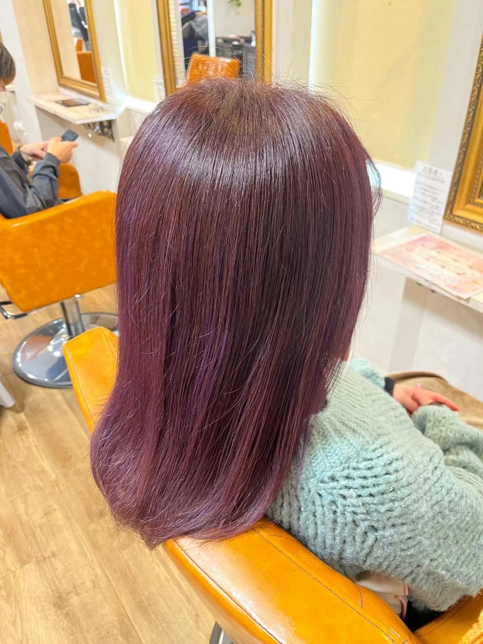 カラー ミストバング  フェイスフレーミング ハイライトカラー chocolat.NAMBA所属・🎀 MIYUKIのヘアスタイル