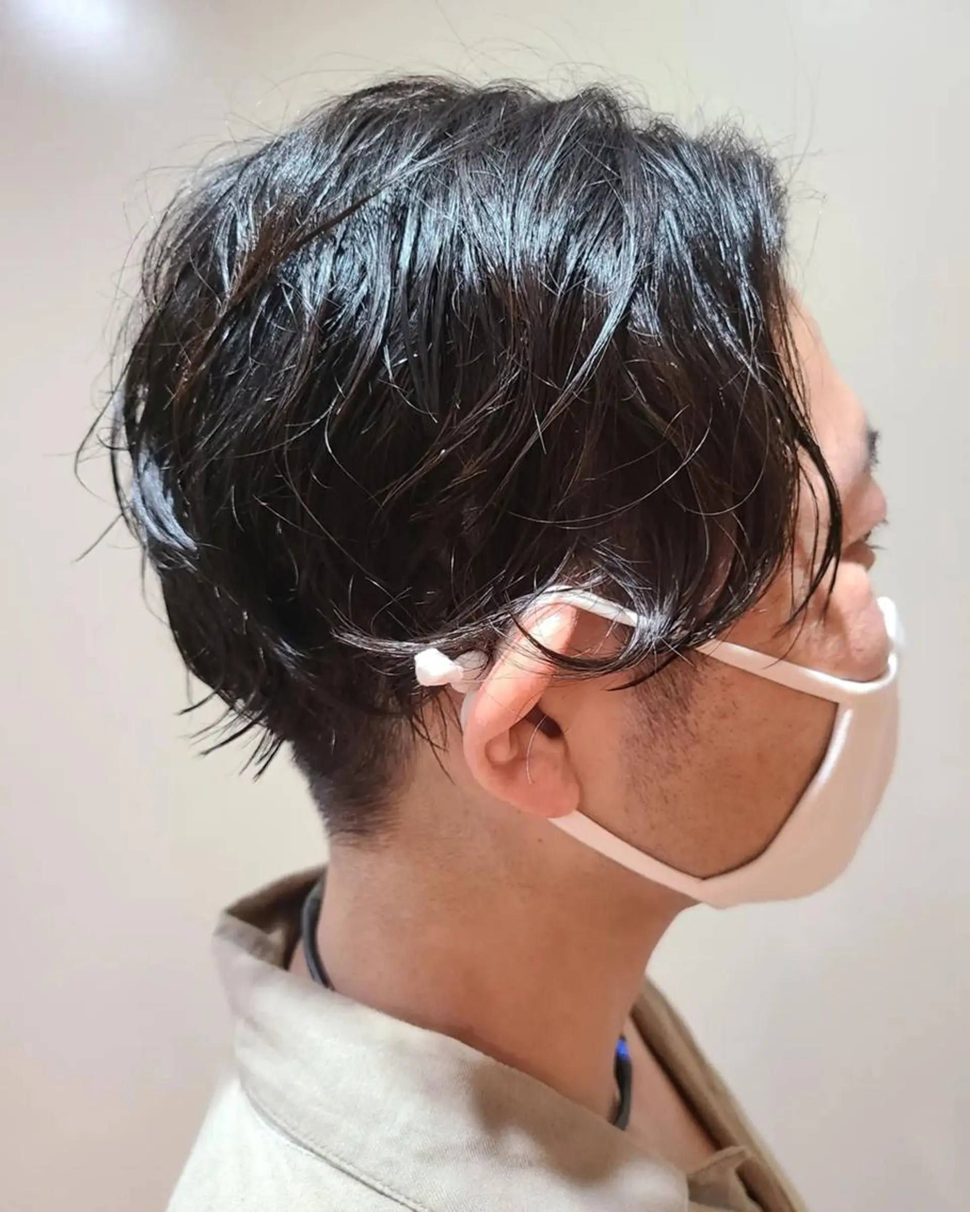 ミディアム ミディアムパーマ 奈良 慎司のヘアスタイル