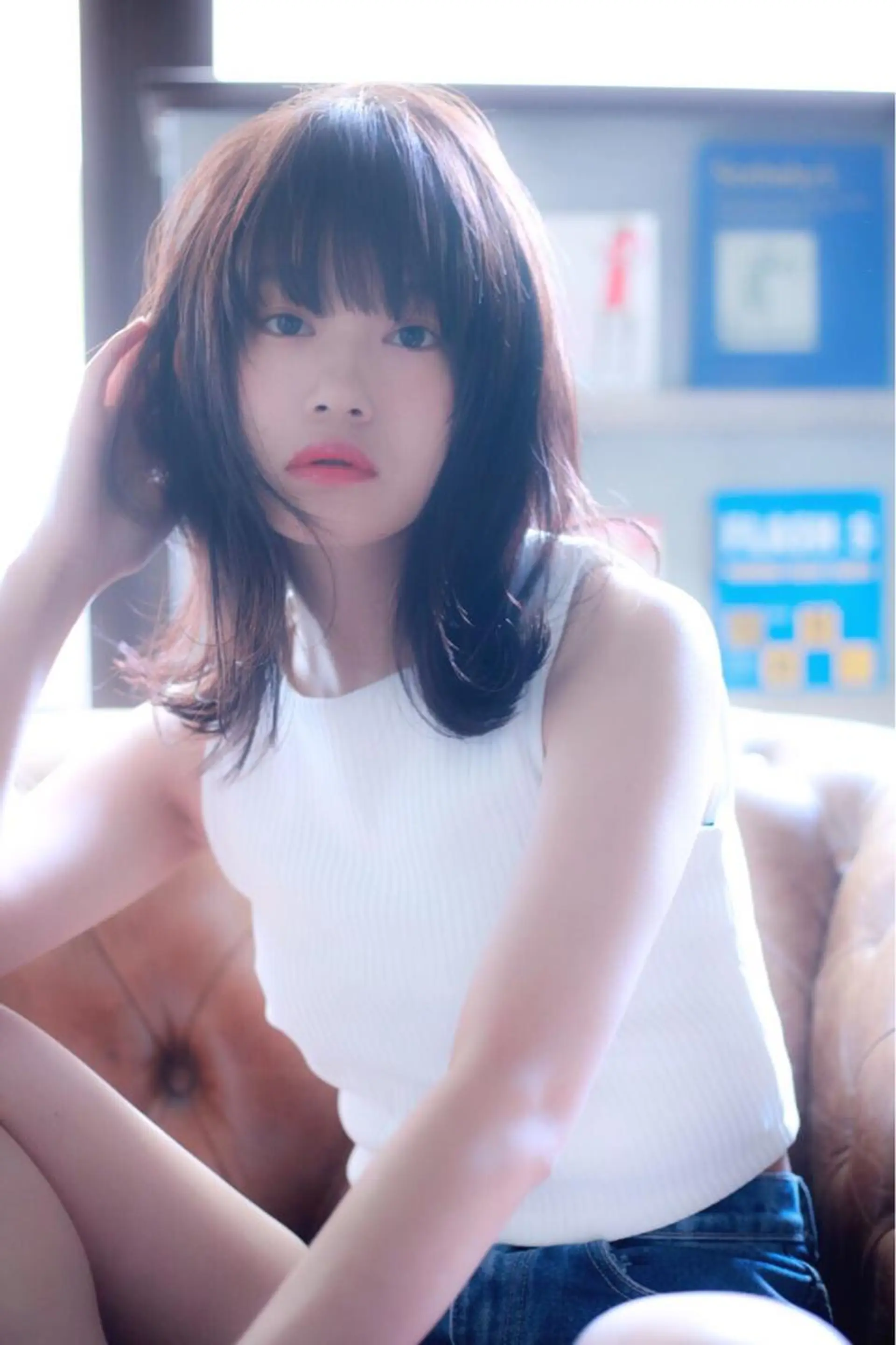 ミディアム セミロング ロング カラー 縮毛矯正 ヘアセット hao所属・西山 頌太のヘアスタイル