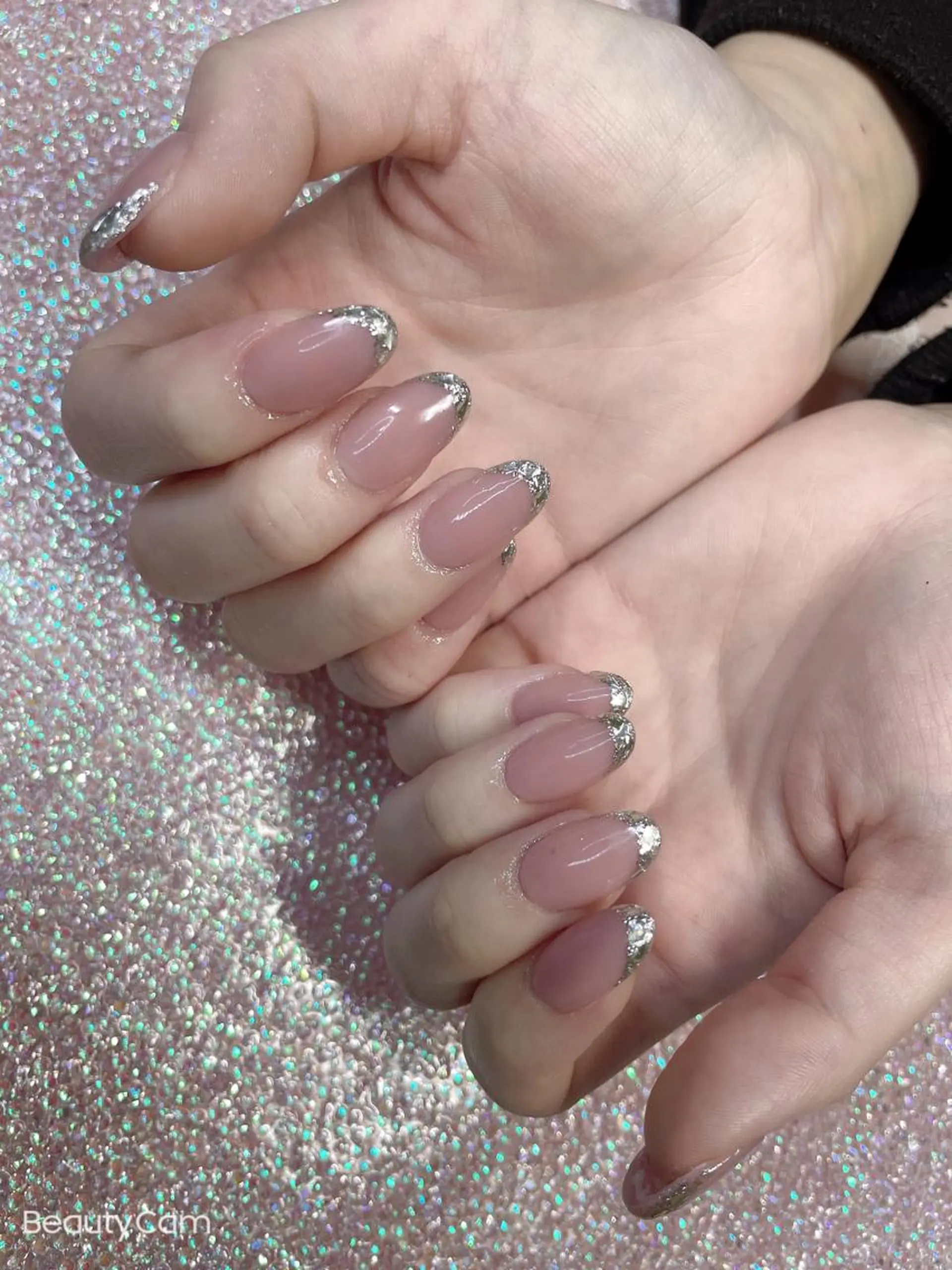 ショート ネイル フレンチネイル ガラスフレンチ ハンドネイル 《LB》ラブリエ Nail&eyeのマツエク・マツパデザイン