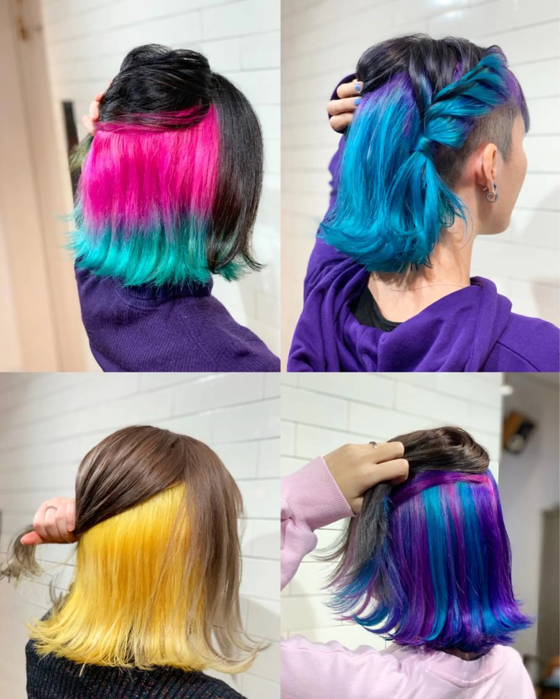 ミディアム カラー ヘアアレンジ ヘアカラー 髪質改善×ハイトーン 中田啄也のヘアスタイル