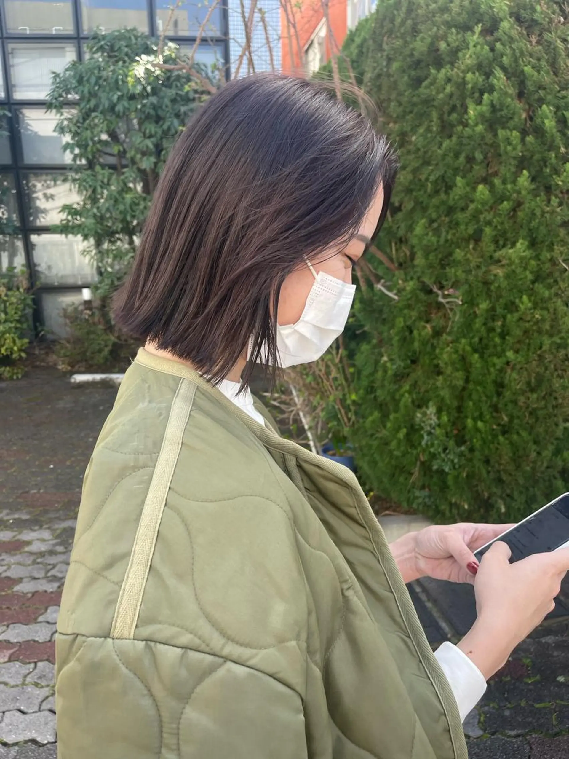 ミディアム カラー ラベンダーカラー ヘアカラー トリートメント ヘッドスパ ラベンダー/レイヤー カット🤎mamiのヘアスタイル