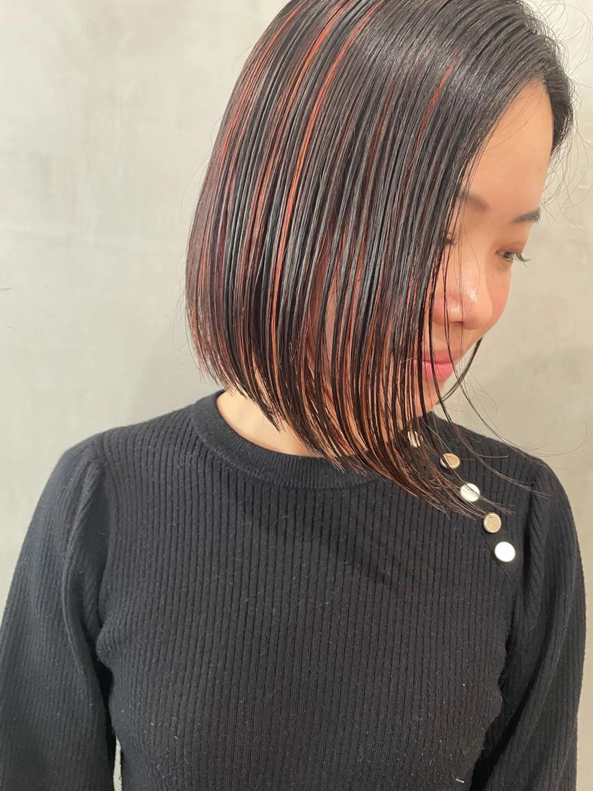ミディアム カラー 優 作のヘアスタイル