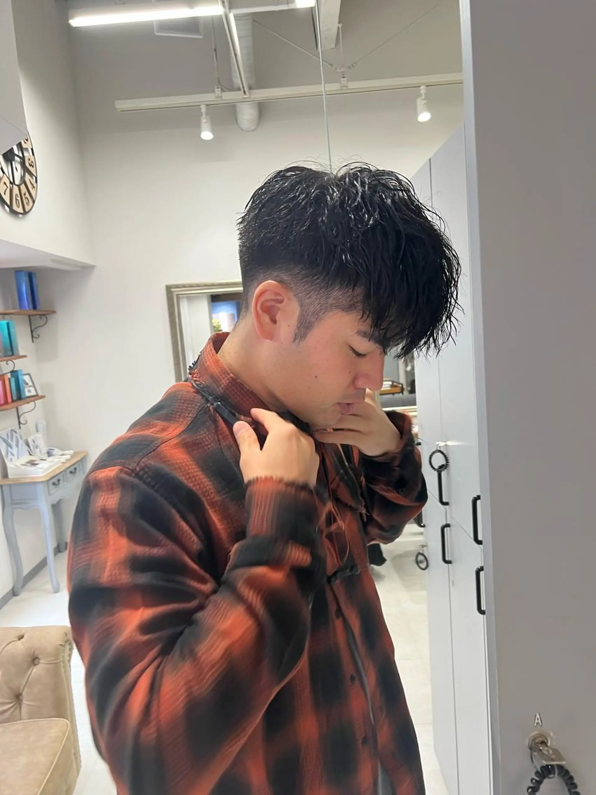 ショート パーマ メンズ カット パーマ 村山 豪歩のヘアスタイル