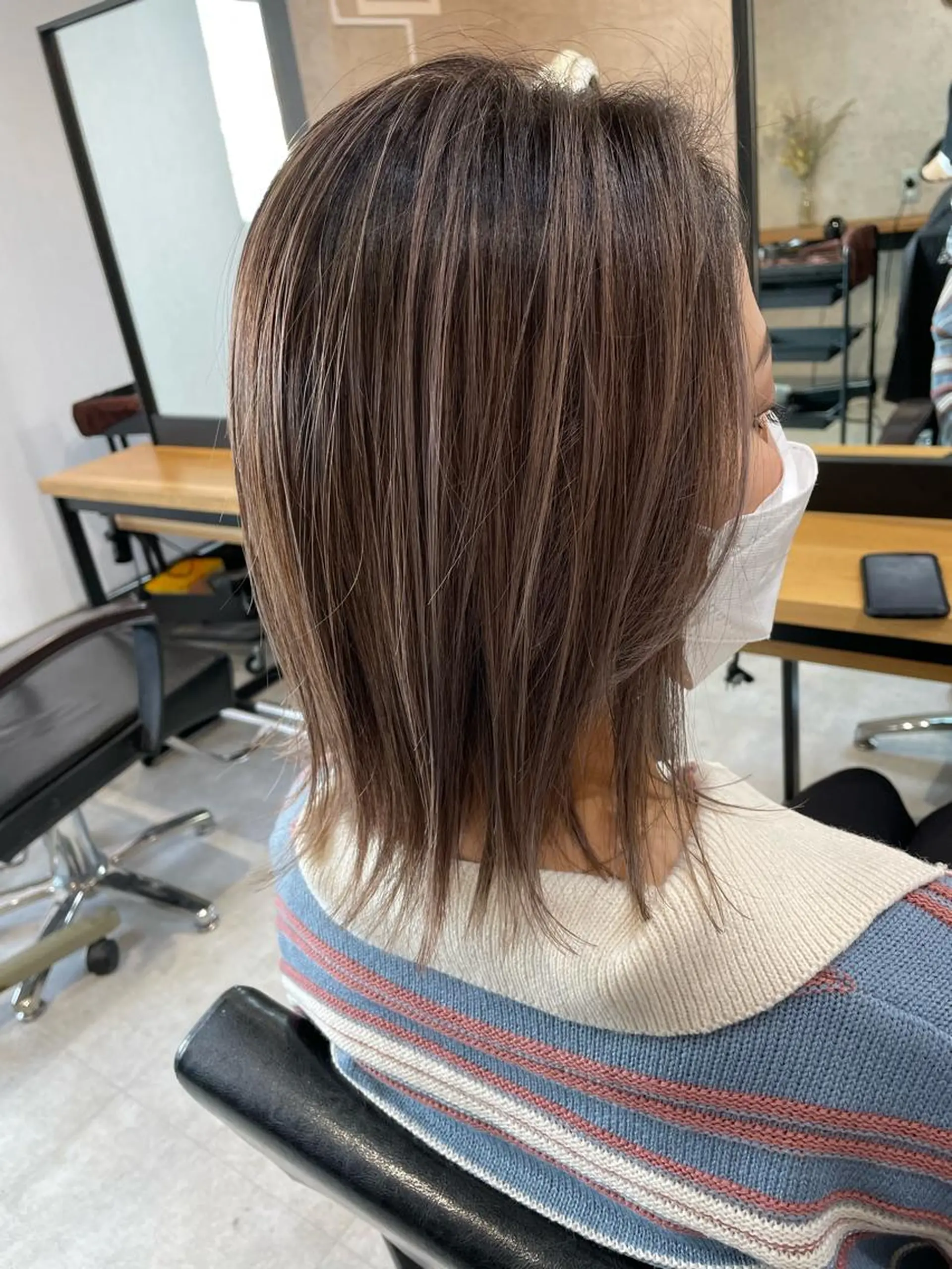 ミディアム カラー グラデーションカラー ハイライトカラー ハイライト ヘアカラー 矢島颯哉/ハイトーン ブリーチカラー💎のヘアスタイル