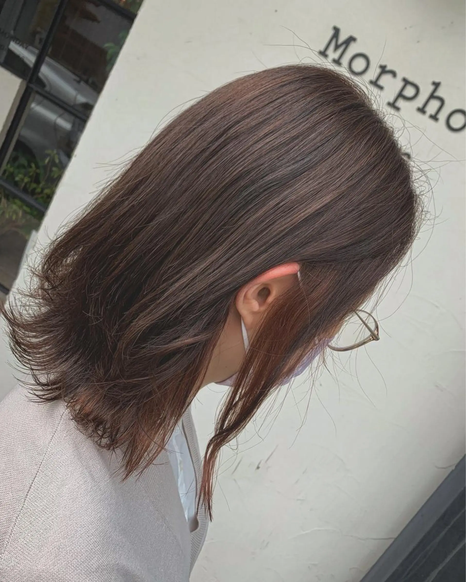 ミディアム カラー ブラウンカラー インナーカラー オレンジ オレンジブラウン Morpho Hair Product所属・井上 花音のヘアスタイル