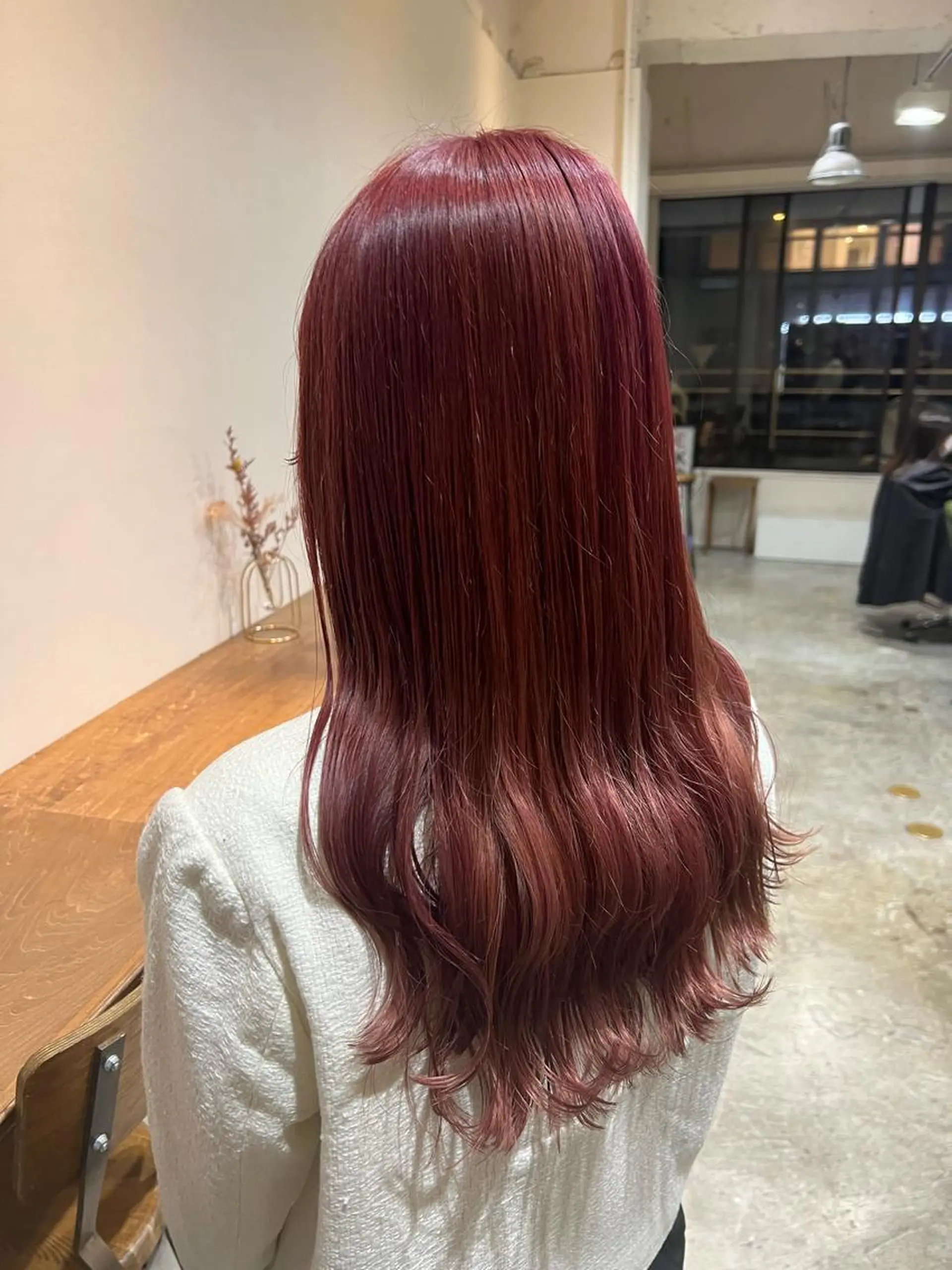 セミロング カラー ヘアアレンジ ピンクカラー ヘアカラー トリートメント ヘアセット 金子 廉のヘアスタイル