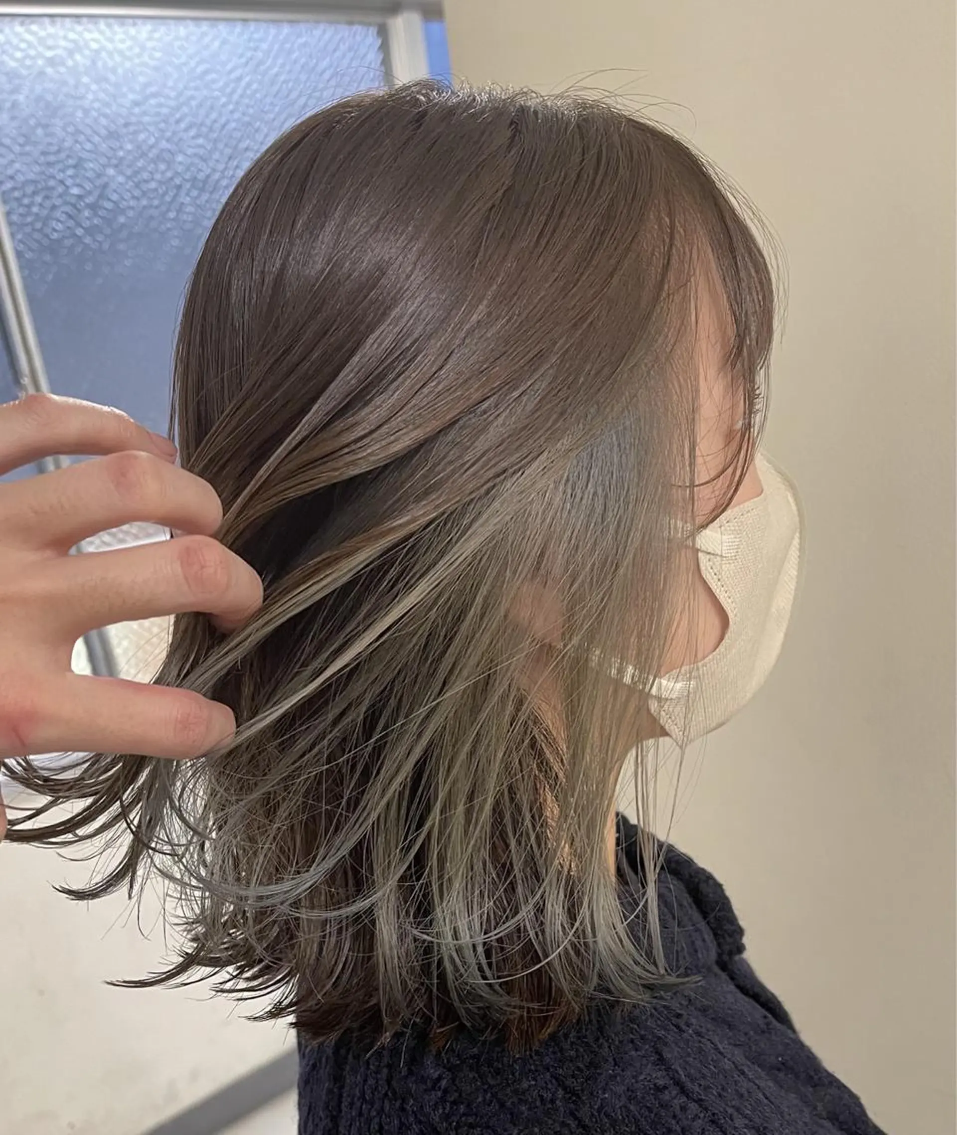 ミディアム カラー カット ヘアカラー トリートメント シンタニ ナオトのヘアスタイル