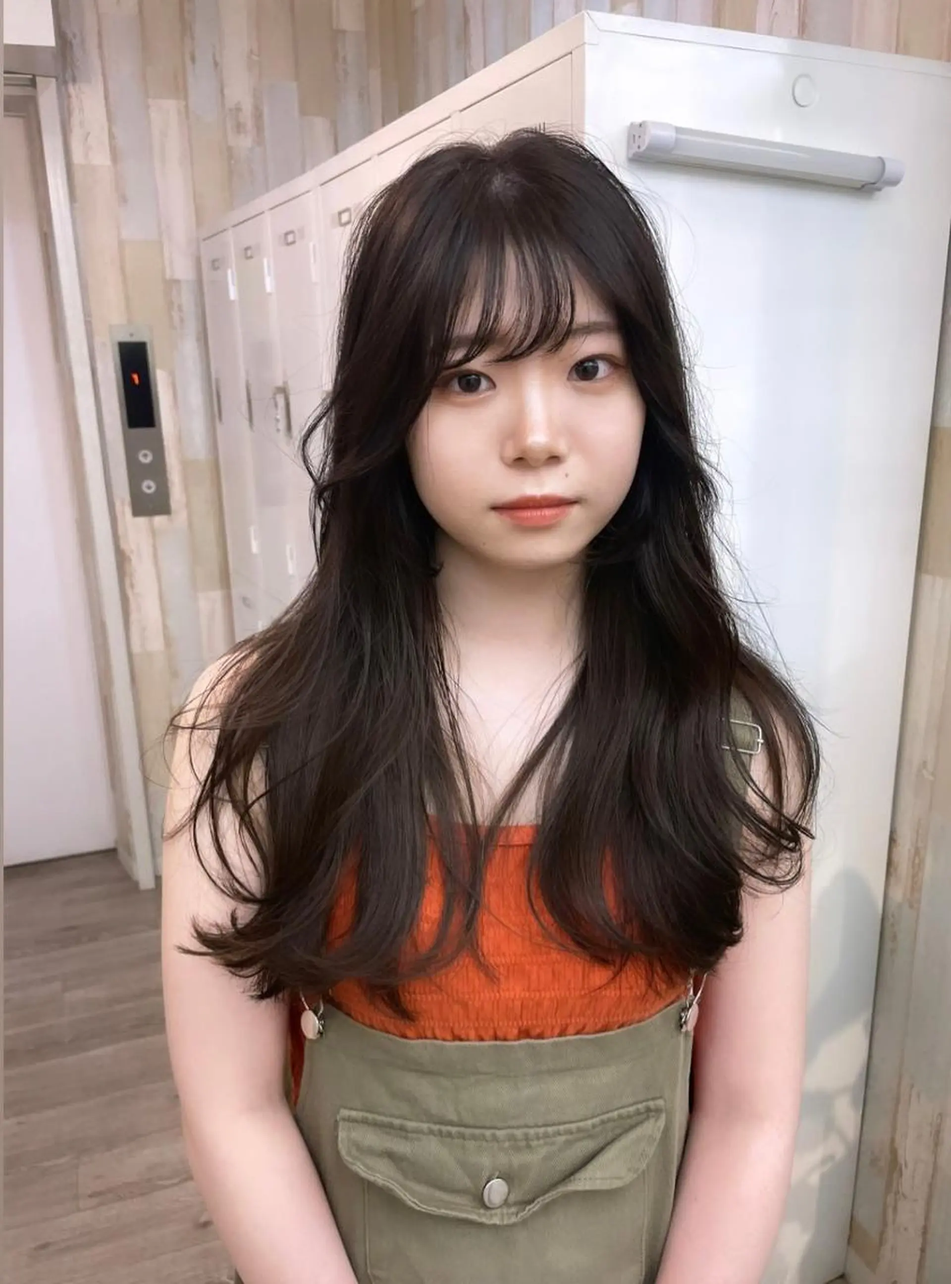 ロング カラー アディクシーカラー アッシュ バレイヤージュ ミストバング ブリーチ カット ヘアカラー トリートメント N° anfeel 渋谷🪞🫧のヘアスタイル