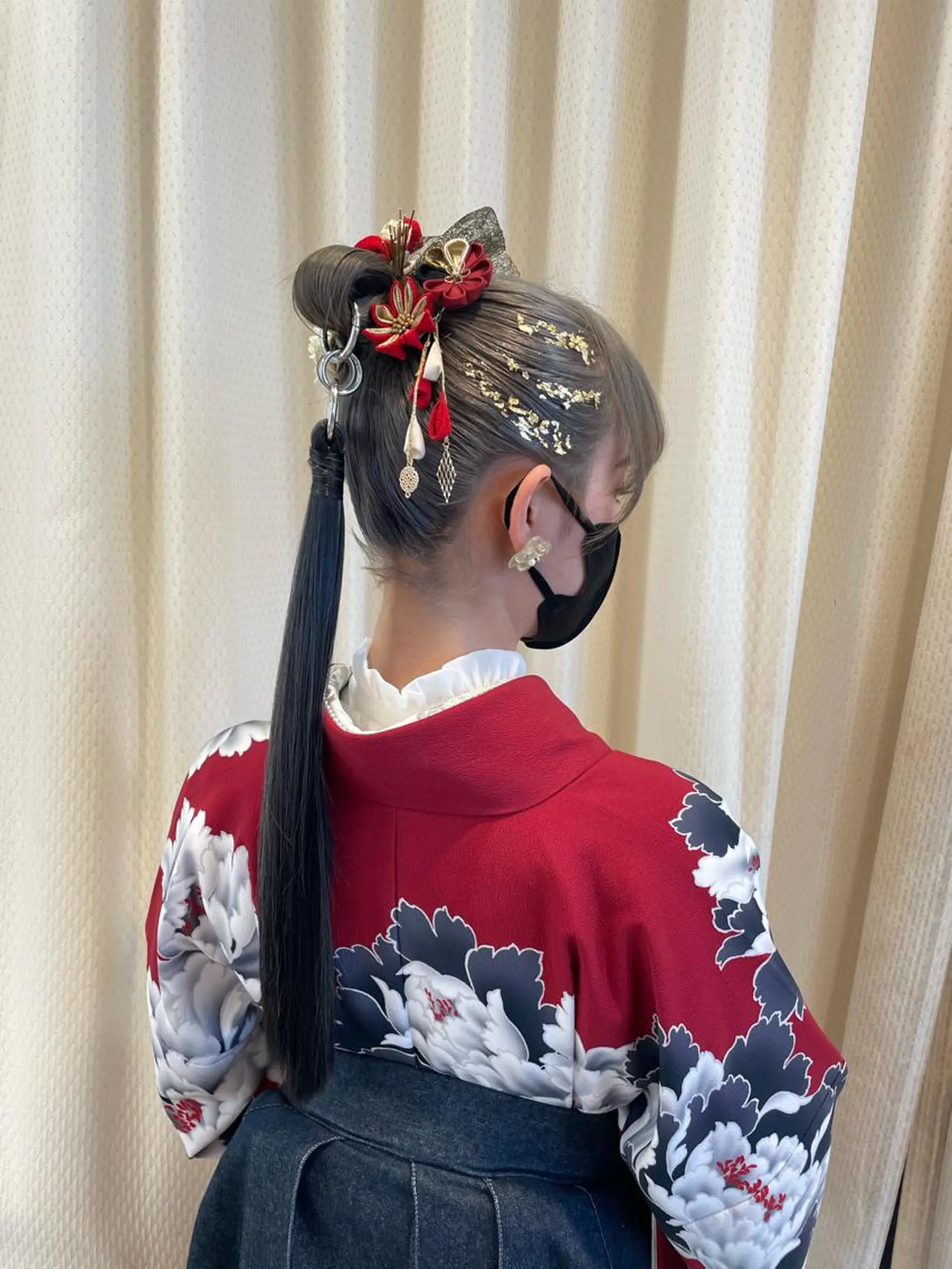 ヘアアレンジ 着付け 🍪ﾖｼｲﾊﾙﾈ🍪 ﾗﾍﾞﾝﾀﾞｰｶﾗｰのヘアスタイル