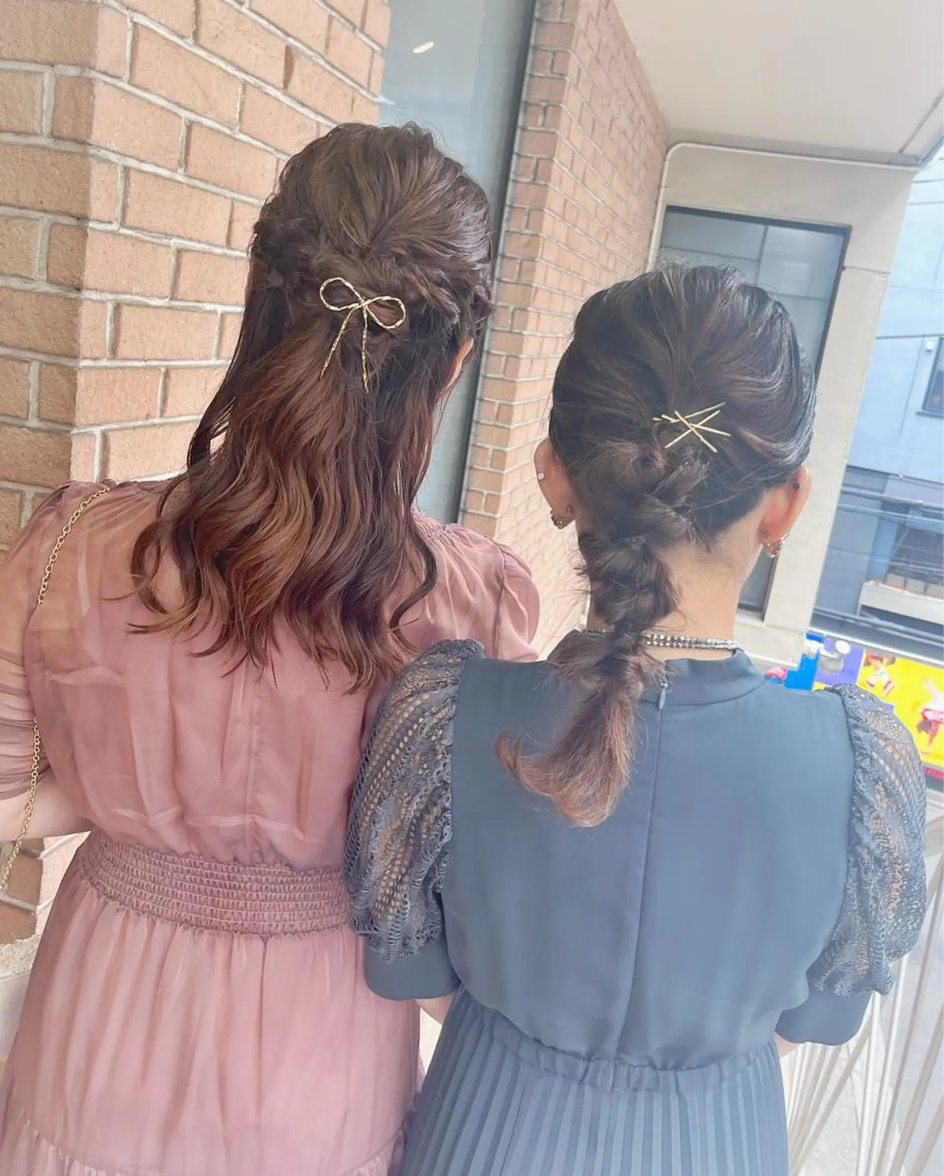 ヘアアレンジ ヘアセット ピンクカラー🩷 ヘアセットＮＯ.1のヘアスタイル