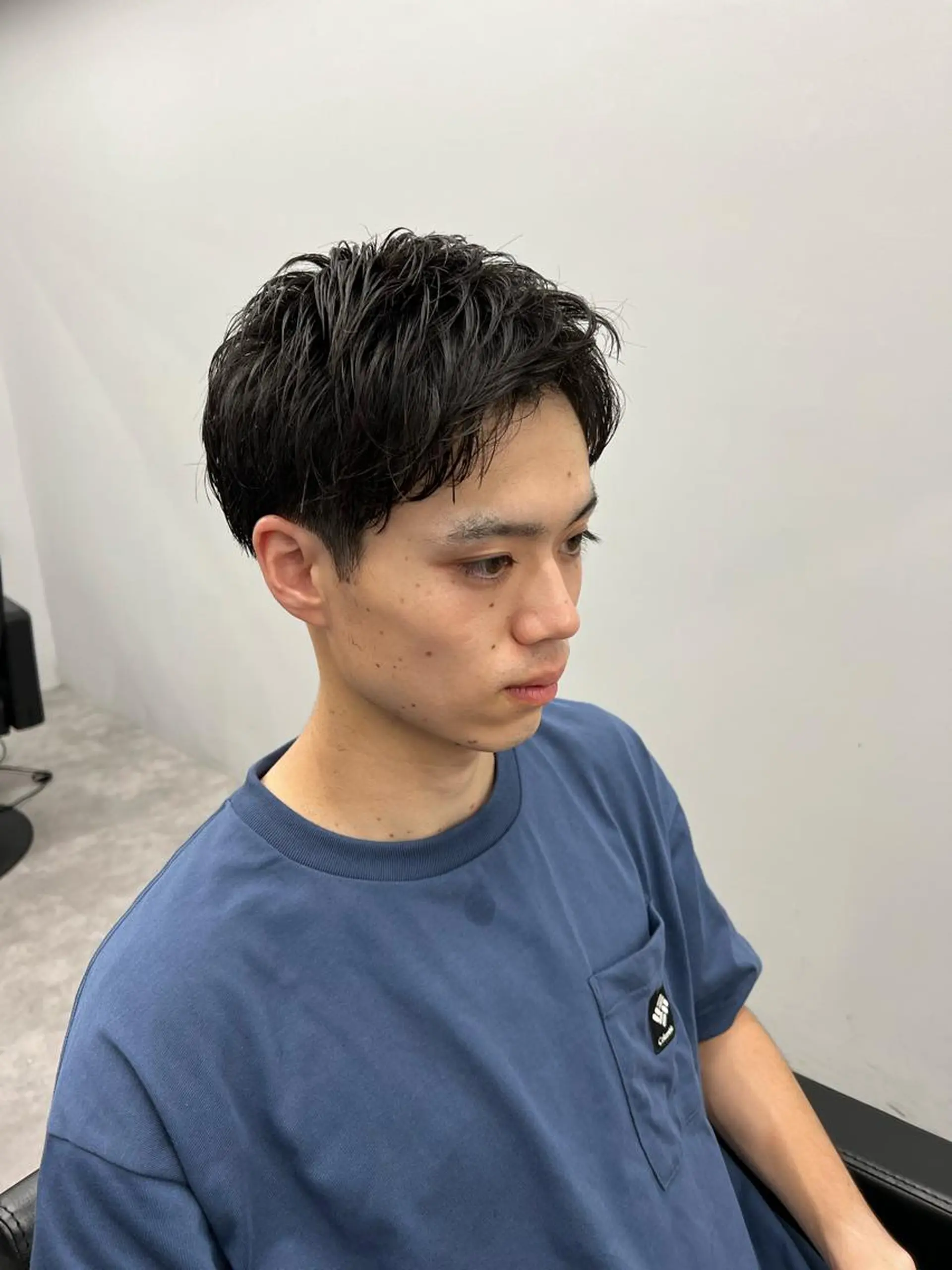 ショート パーマ メンズ メンズパーマ 刈り上げ ショートヘア 【曲がる縮毛矯正】 モデル募集🙋カツヤのヘアスタイル