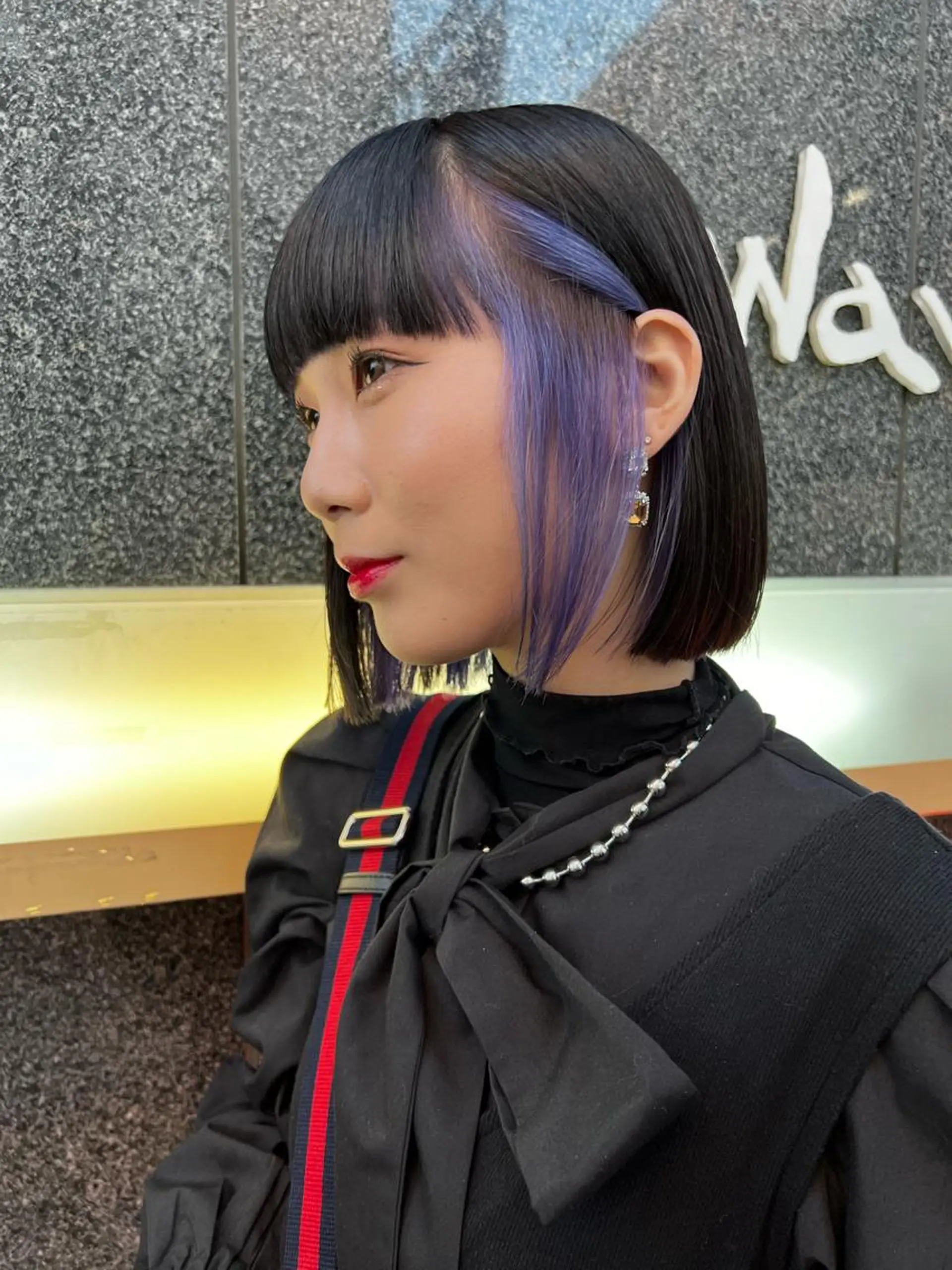 ショート カラー ヘアアレンジ ブリーチ ブルーカラー ブルーパープル パープルカラー 🔶似合わせセンター パート/ヤス🔶のヘアスタイル