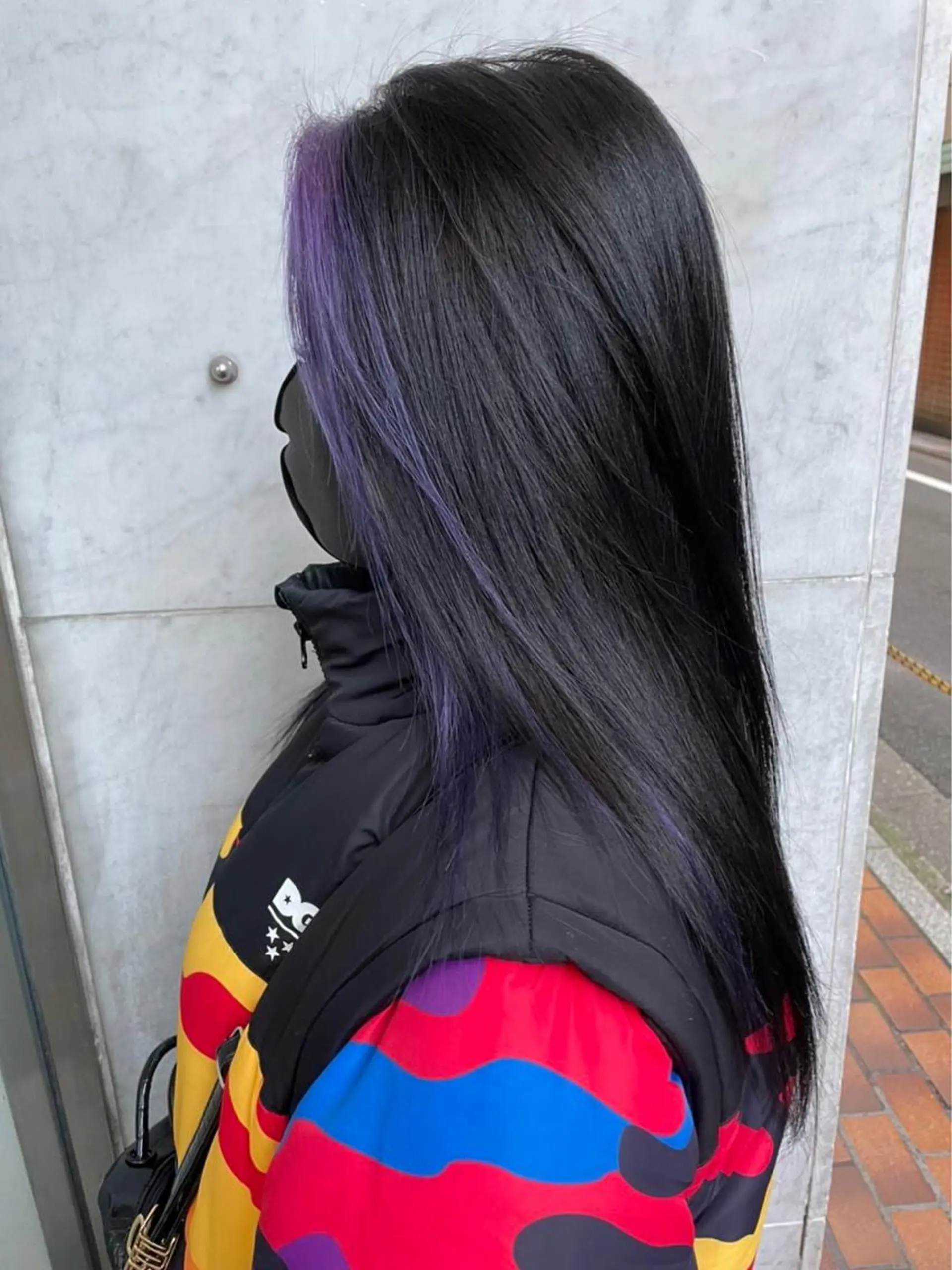 ロング カラー ミストバング  フェイスフレーミング JIL BLAN 京都所属・RU RIのヘアスタイル