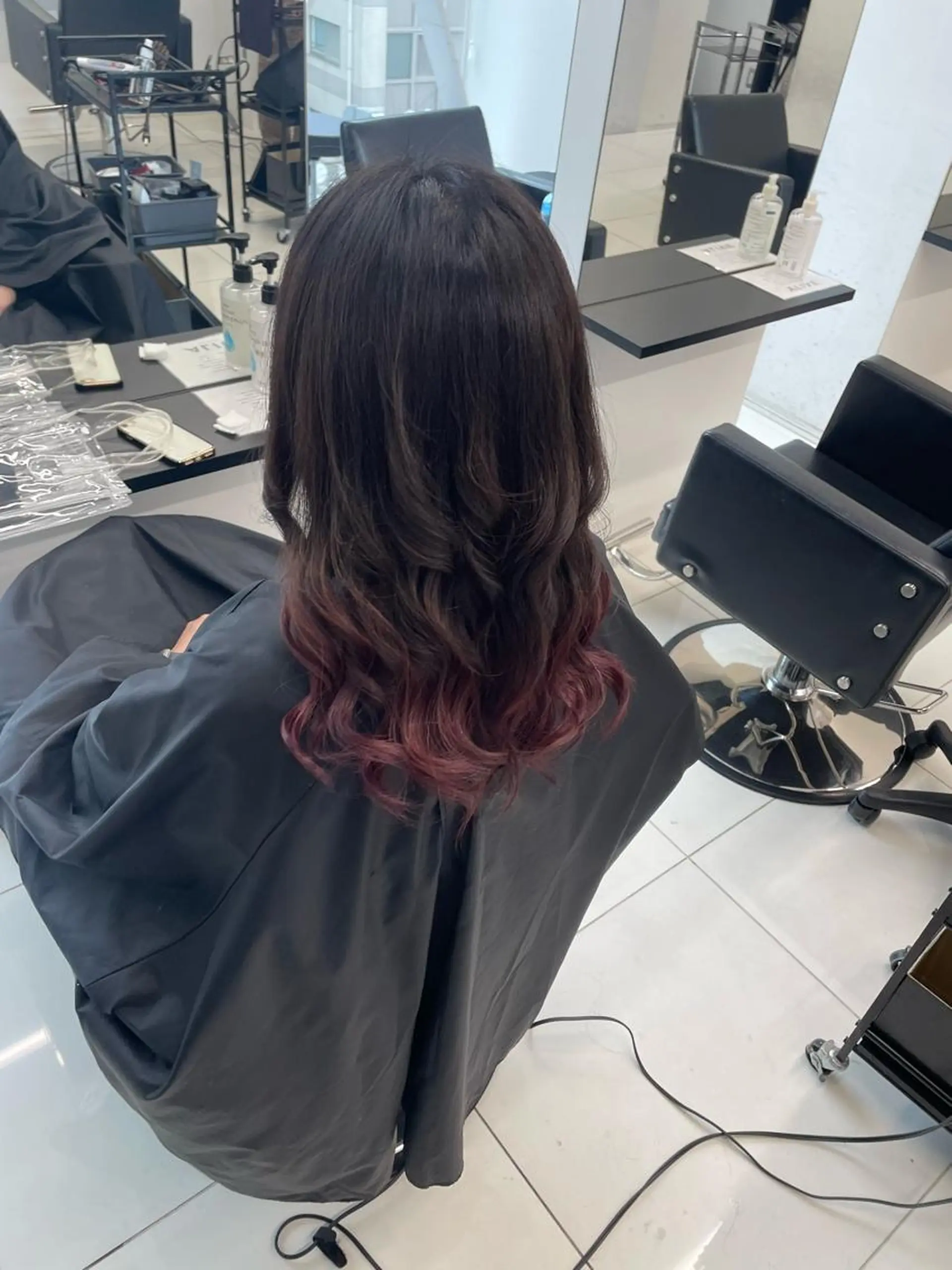 ミディアム カラー ブリーチ グラデーションカラー ピンクカラー ✨無料！カット モデル募集✨夕貴のヘアスタイル