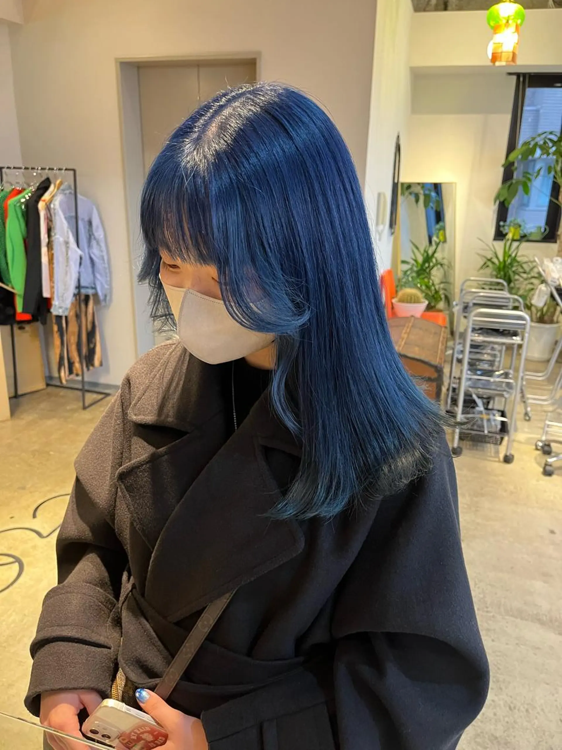 ミディアム カラー ブリーチ ブルーカラー 韓国風ヘア 🩷ハイトーン透明感 レイヤー🩷ユリカのヘアスタイル