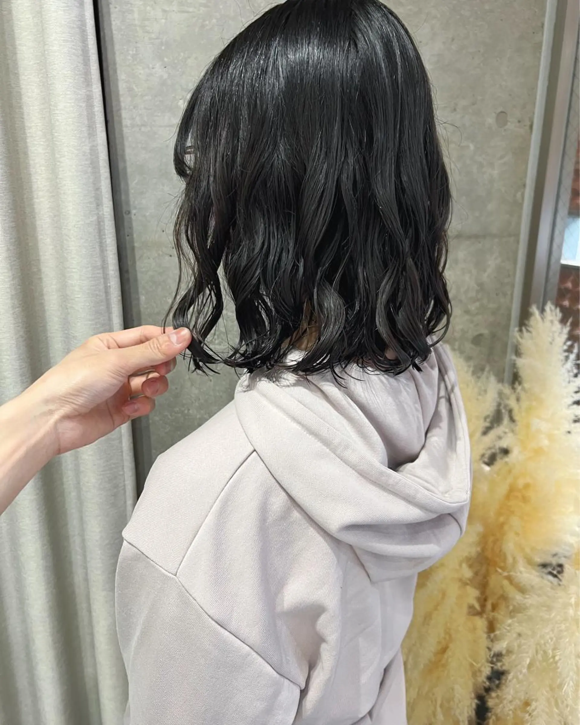 ミディアム パーマ ボブパーマコテ巻き風 パーマNo1深江秀平のヘアスタイル