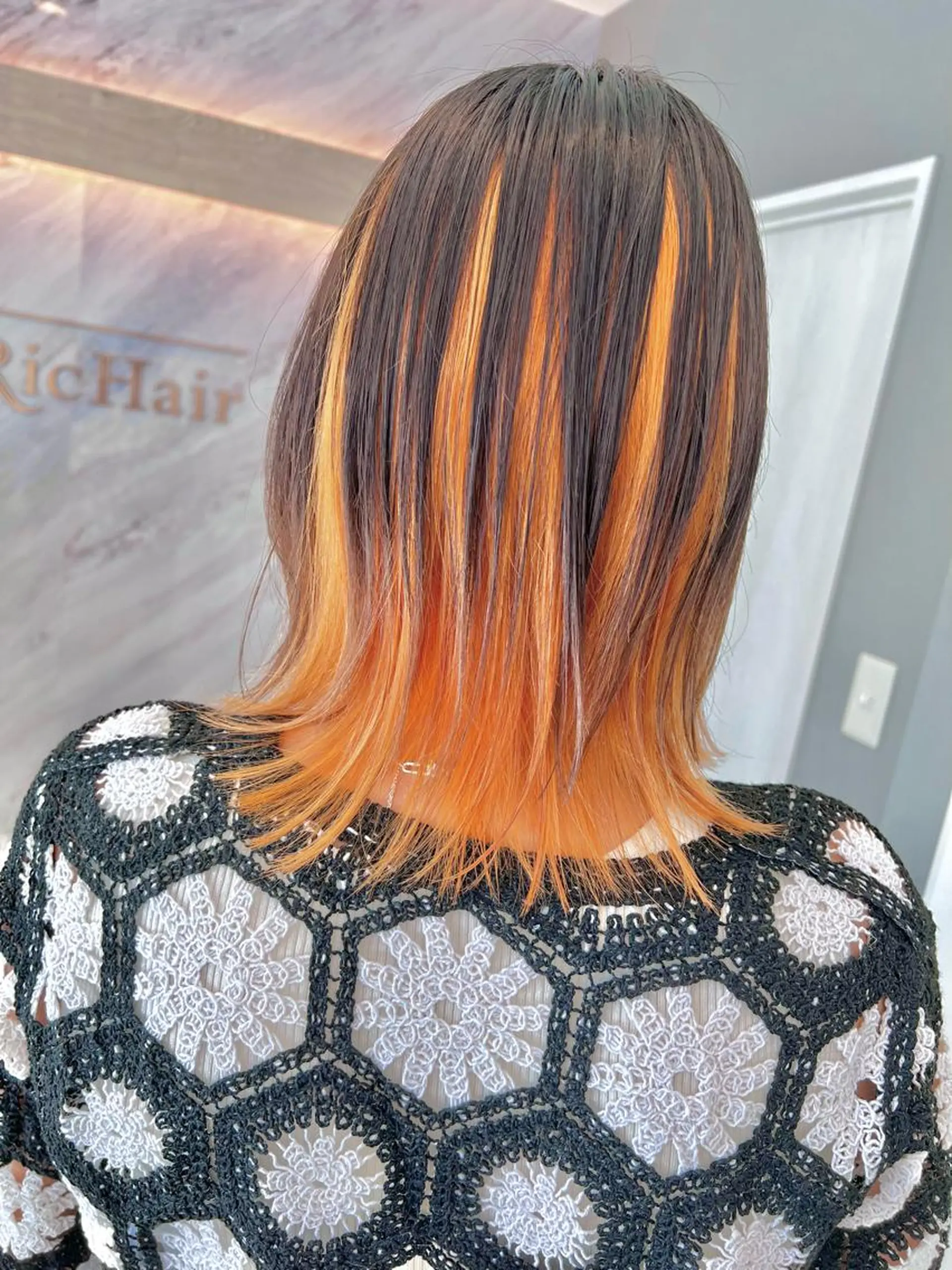 ミディアム 髪質改善 縮毛矯正 カット ヘアカラー トリートメント ブリーチ毛に縮毛矯正 ✨カラー✨山田 正幸のヘアスタイル