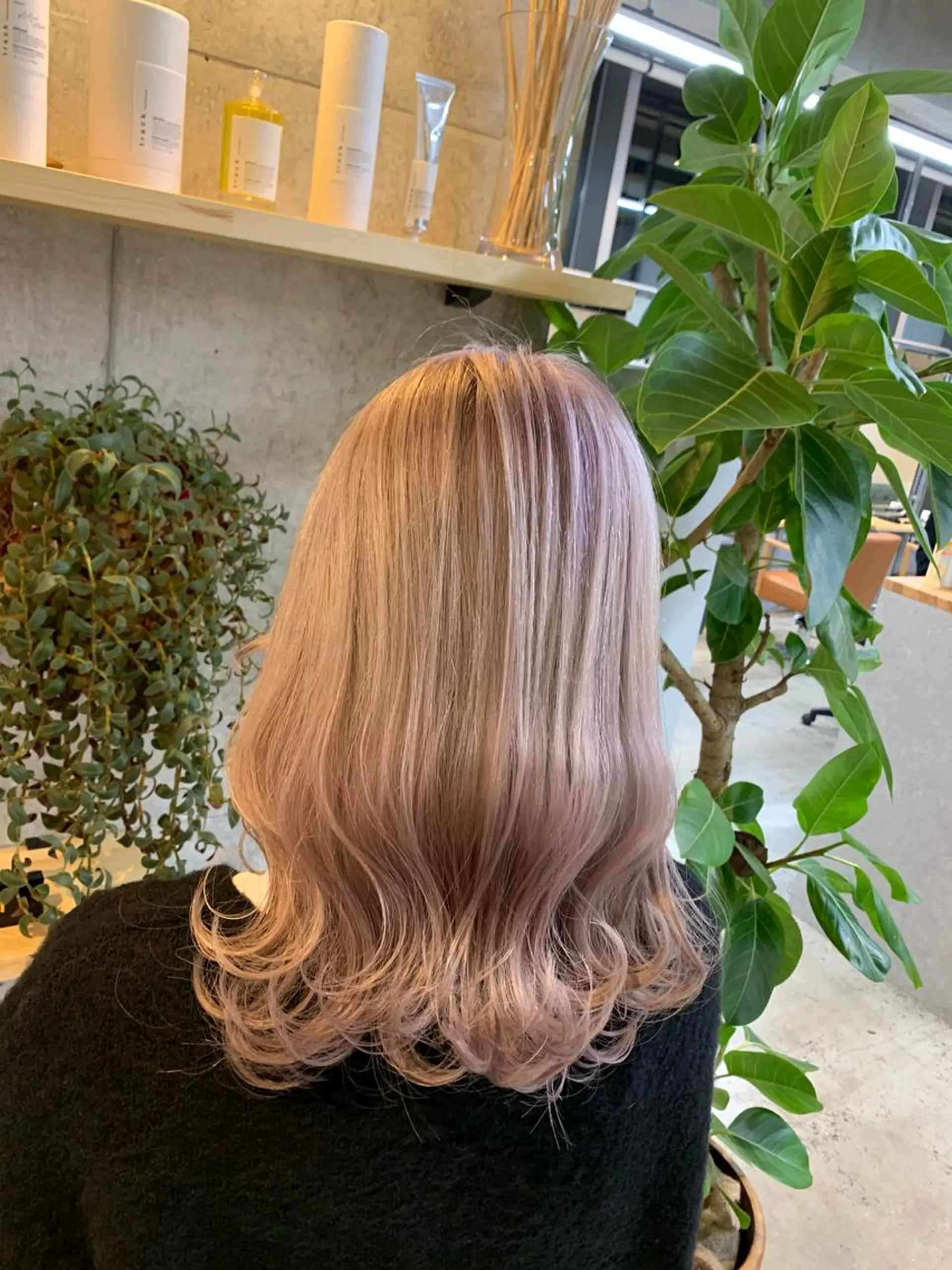 ミディアム カラー ヘアカラー トリートメント 天野 開のヘアスタイル