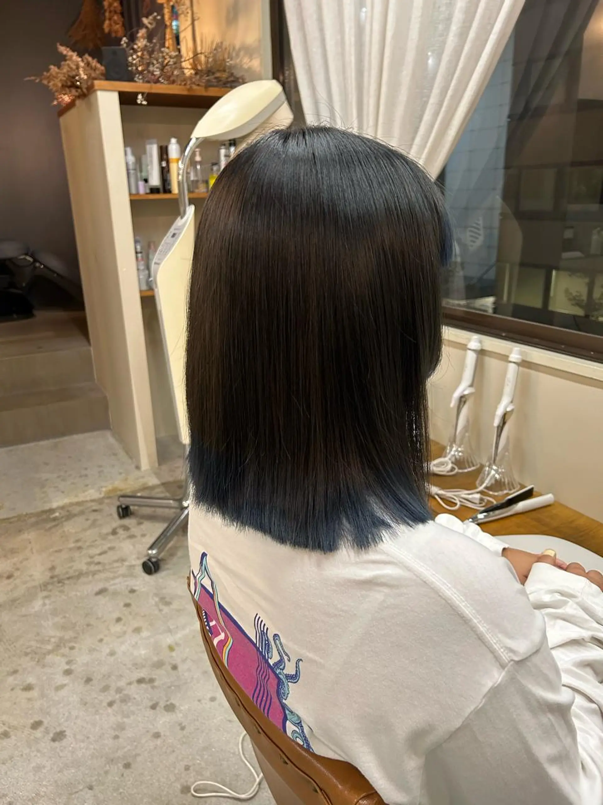 セミロング ヘアカラー トリートメント 名古屋/伏見/花屋 併設/不破新のヘアスタイル