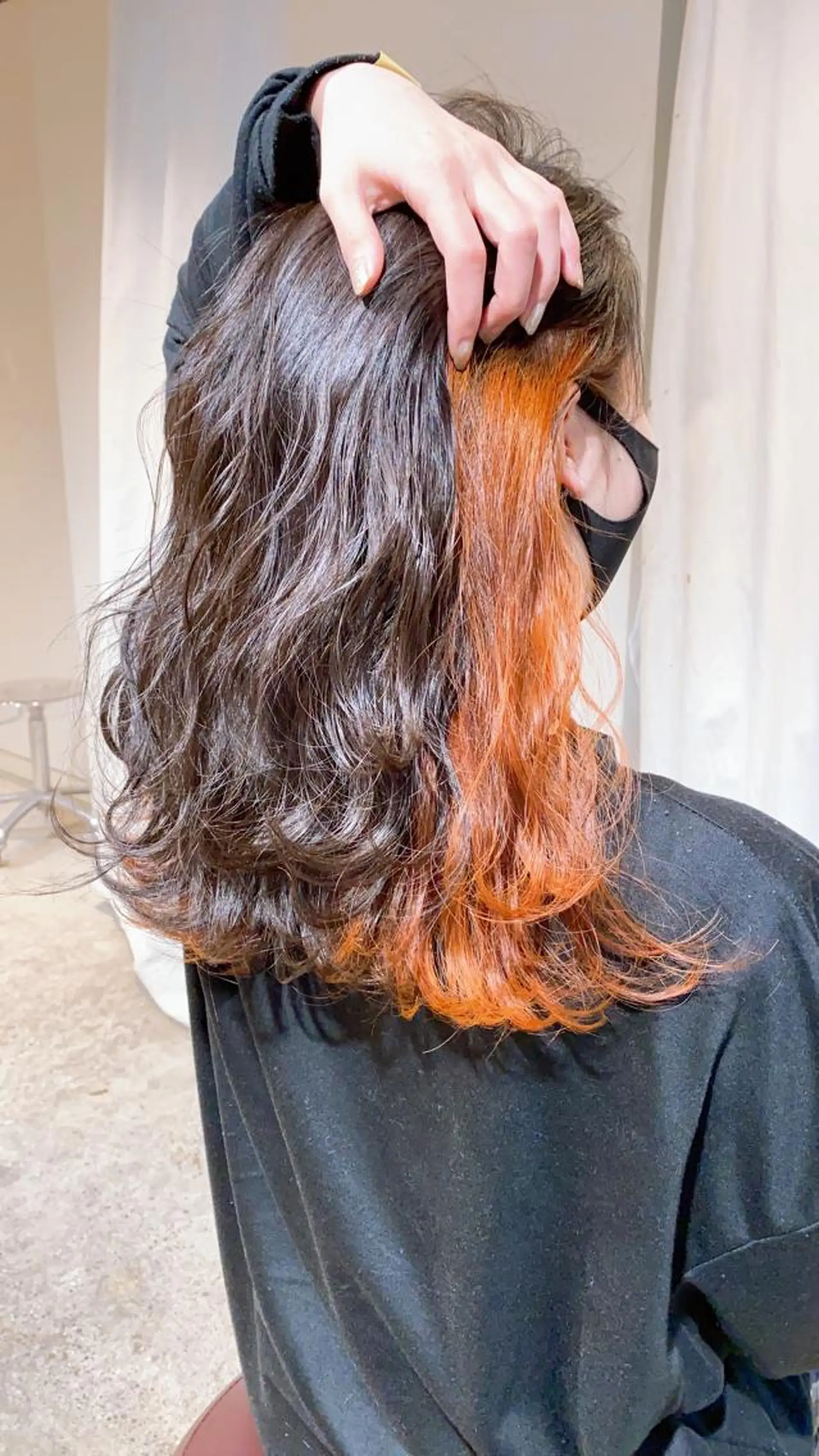 ロング ショートボブ アッシュ ボブ 外国人風カラー ハイライト ヘアカラー メンズツイスパ ショートフクヤマシンのヘアスタイル