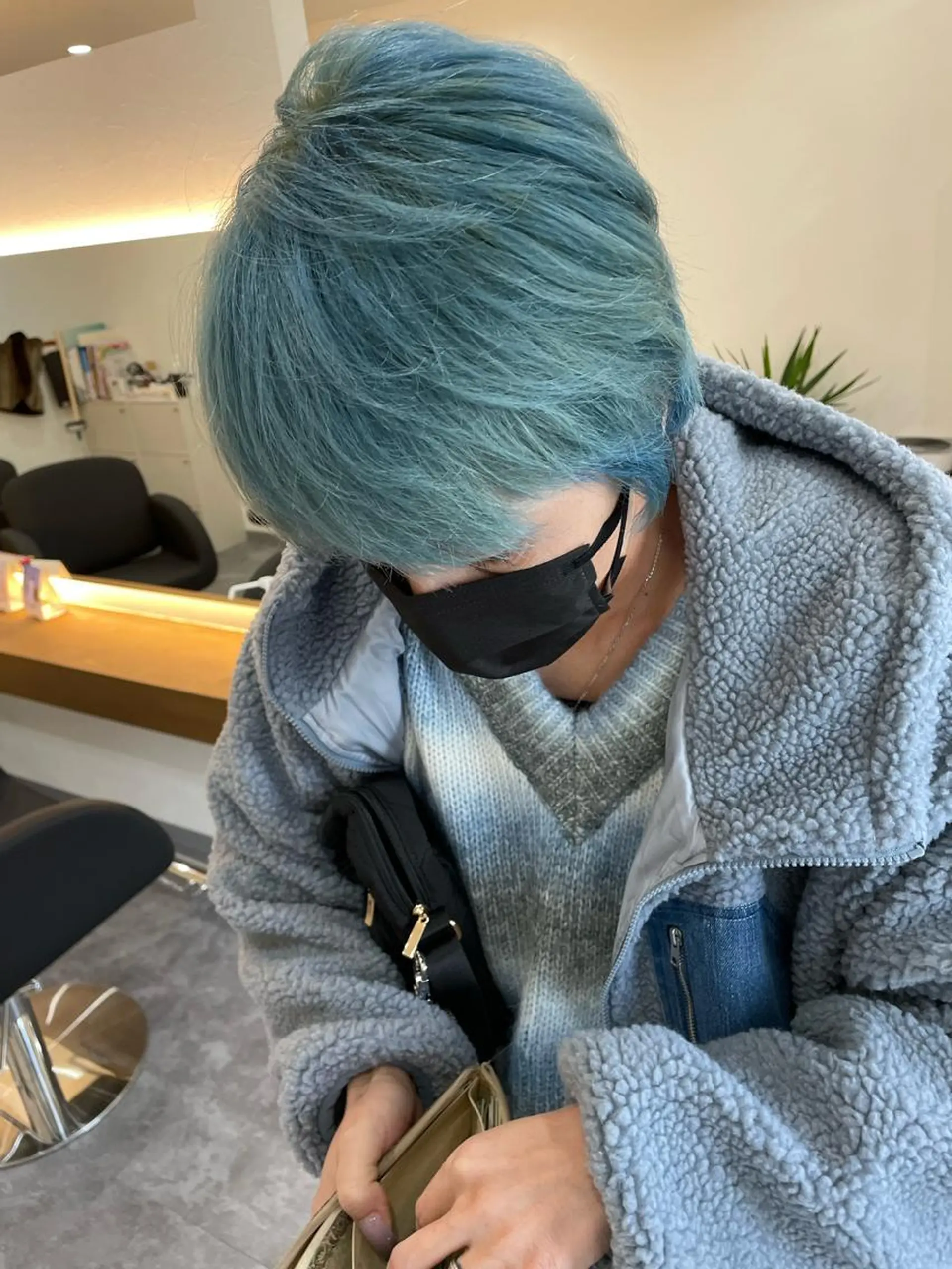 ショート ショートボブ 韓国風カラー ボブ ハイライト 髪質改善 ヘアカラー トリートメント hair terra ce M奈良店のヘアスタイル