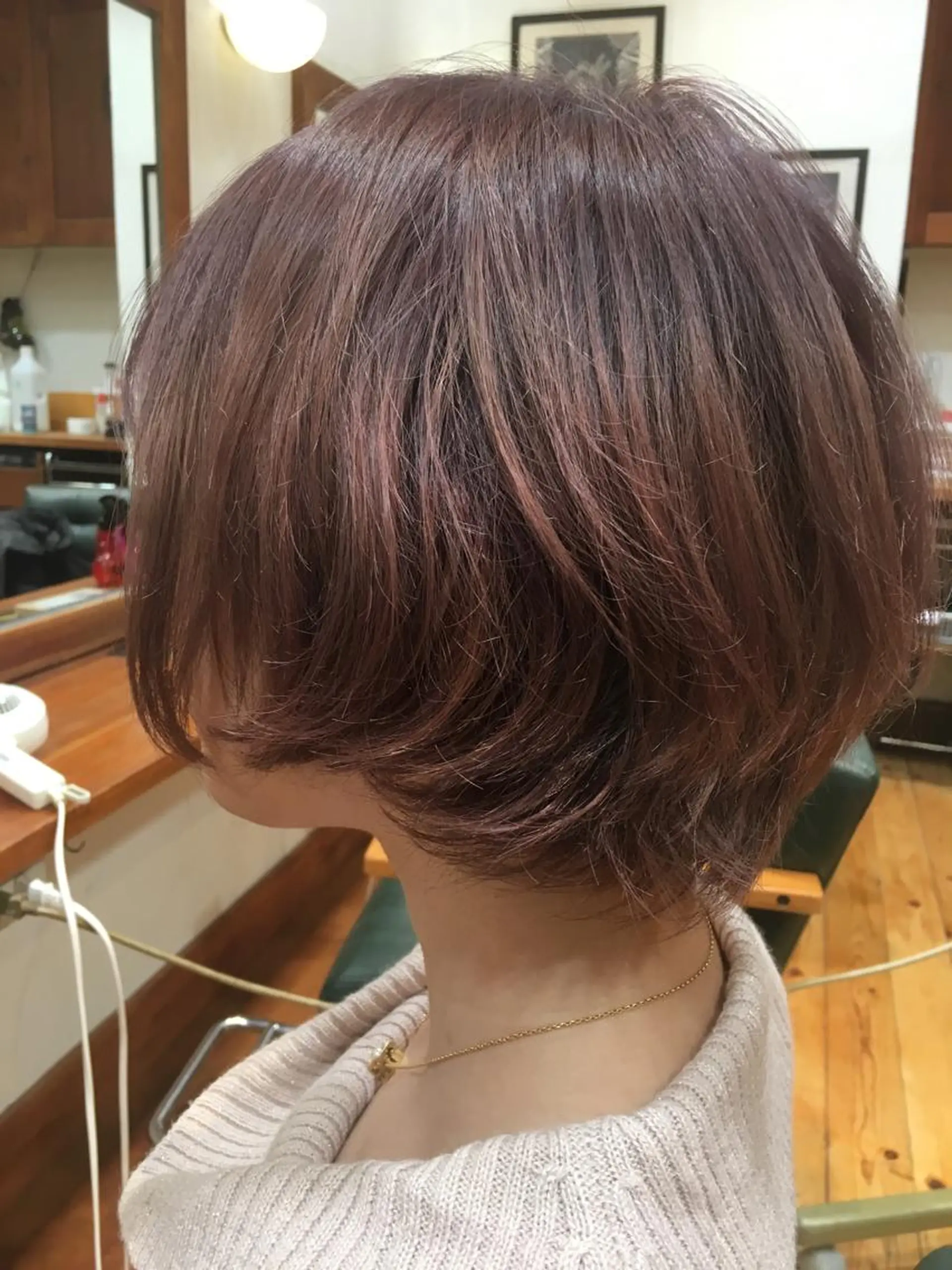 ショート ミディアム セミロング ロング カラー ベージュカラー ダブルカラー ピンクカラー ピンクベージュ カットが得意 🫧ショートボブ🫧のヘアスタイル