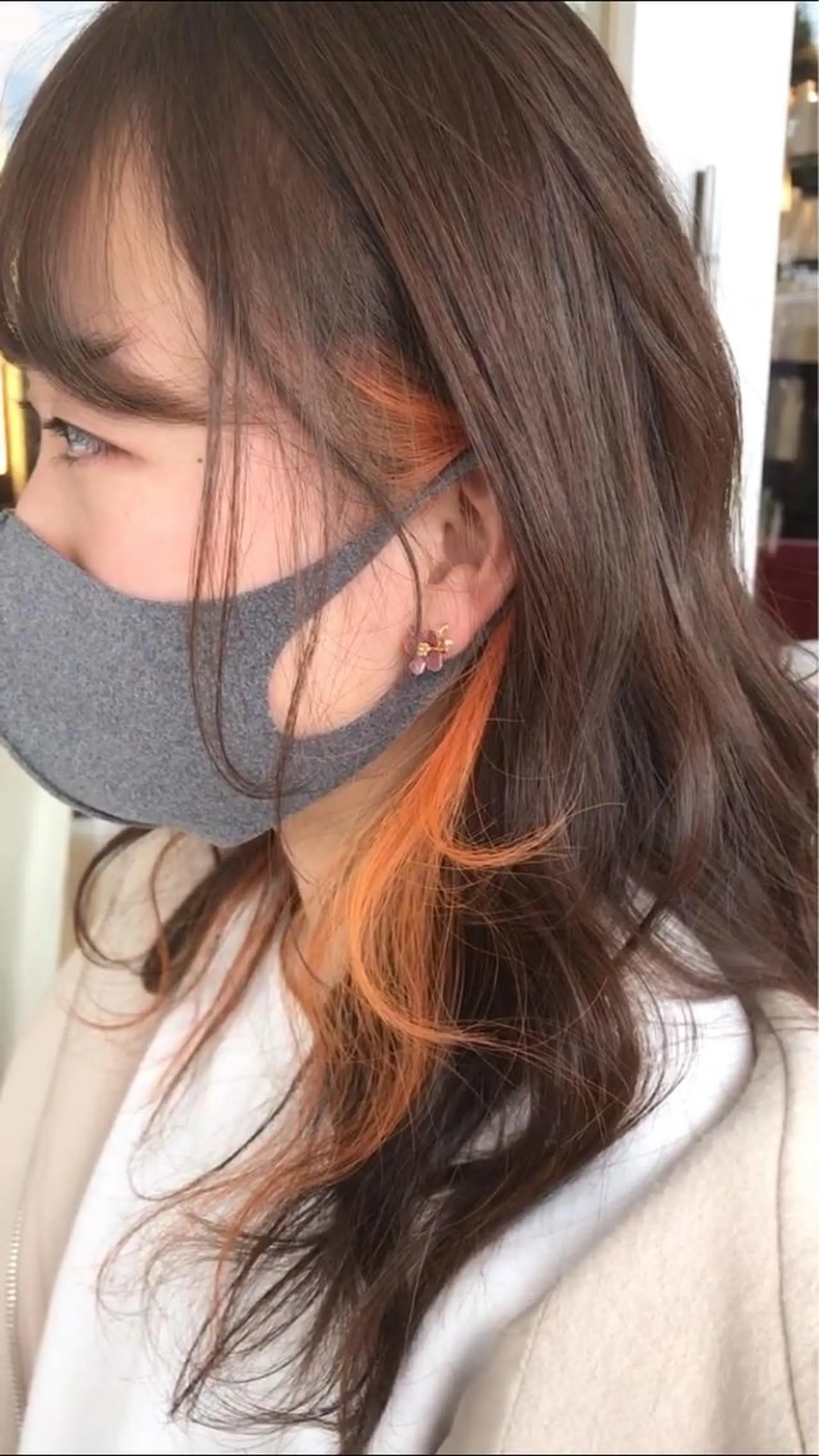 セミロング カラー イヤリングカラー 武田 清久のヘアスタイル