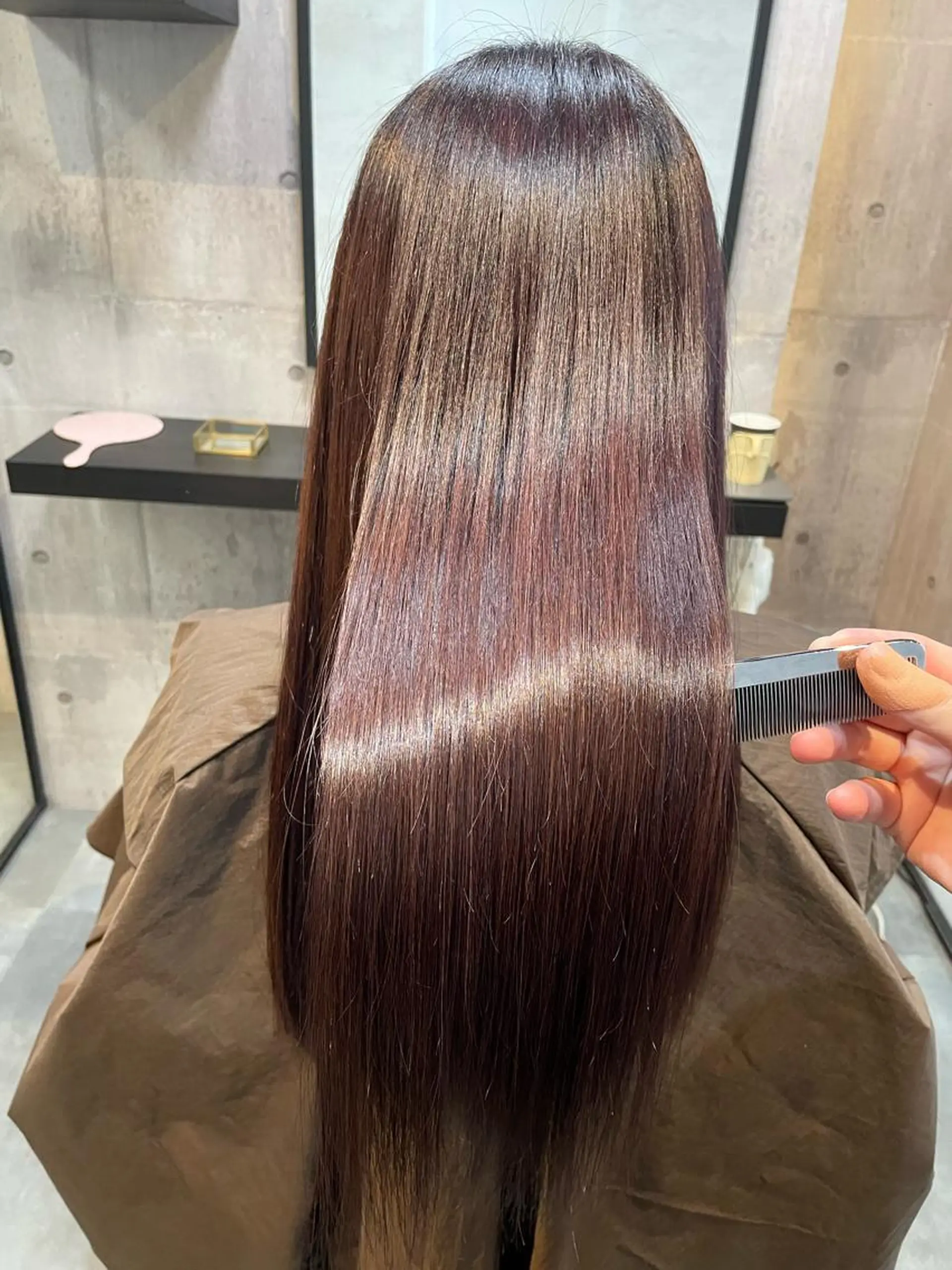 ロング カラー カット ヘアカラー トリートメント 👑髪質改善カラー 中垣斗希のヘアスタイル