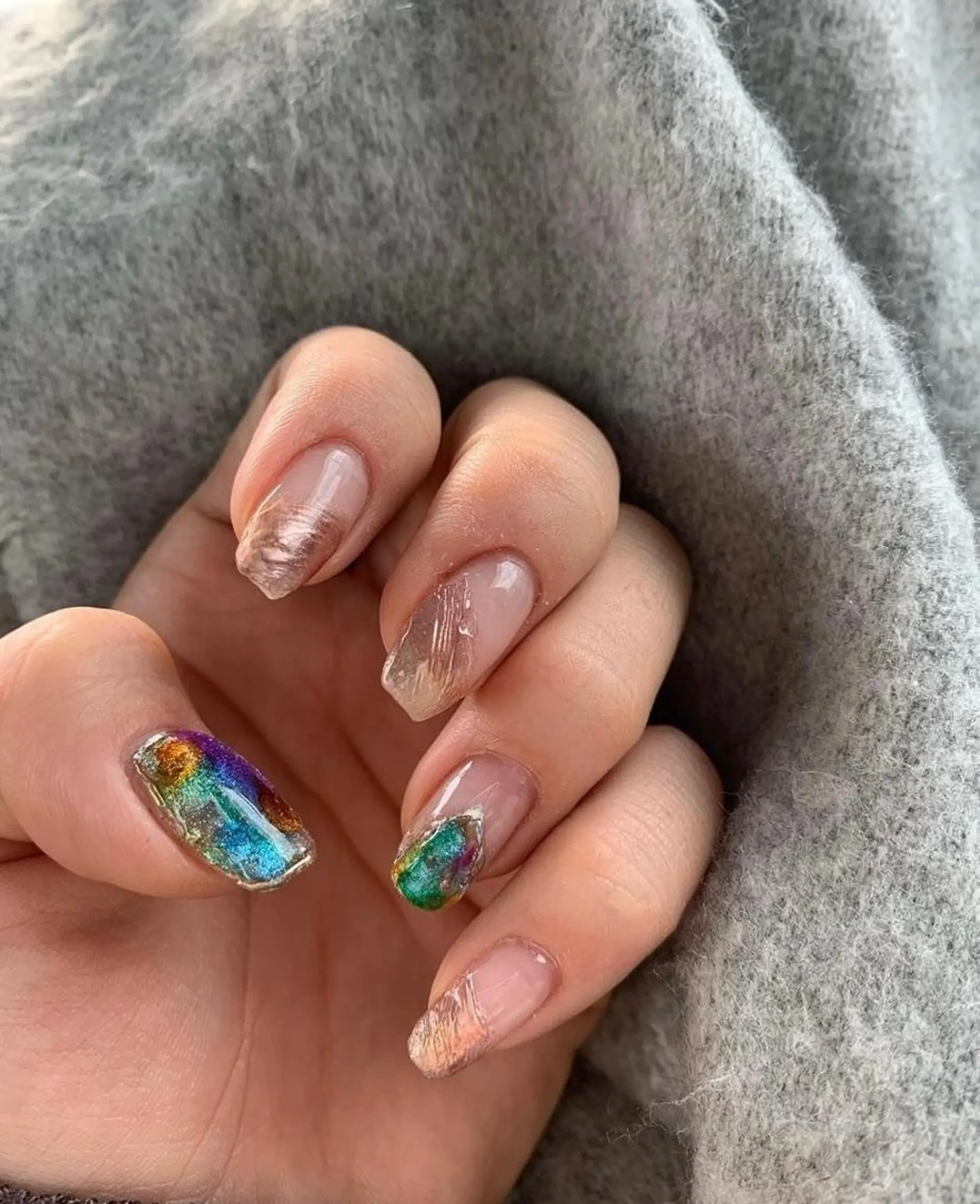 ネイル ストーンネイル Hair＆Esthe＆Nail　Garden所属・Garden Takeuchiのネイルデザイン