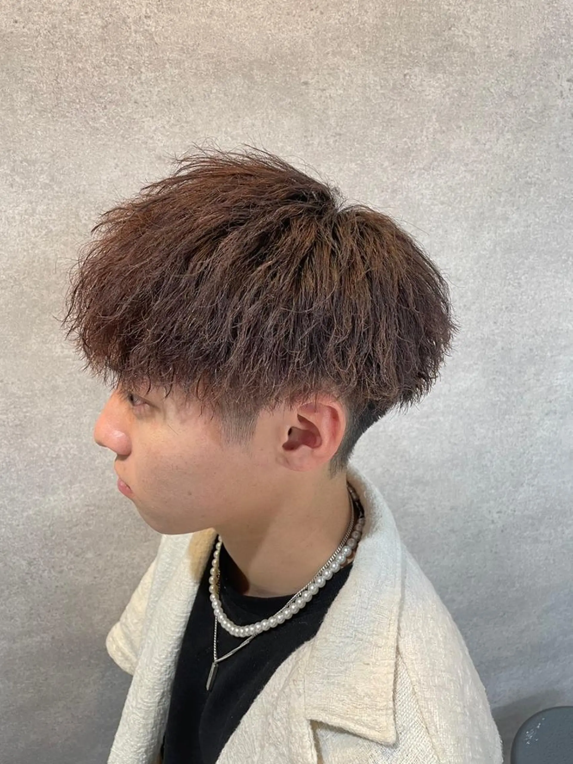 メンズ アイブロウ ヘアカラー トリートメント センターパート/ニュ アンス🔥鎌田嵩矢のヘアスタイル