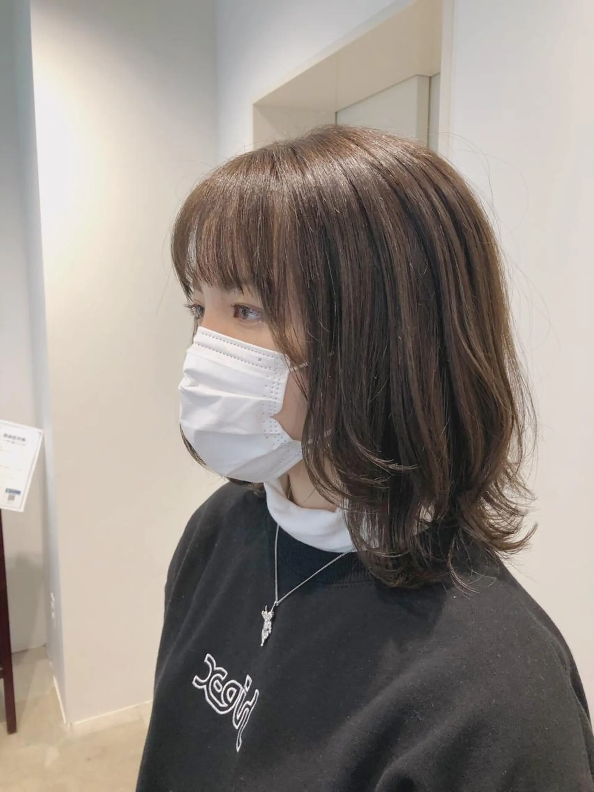 ミディアム 顔周りカット レイヤーカット カット ヘアカラー トリートメント ✨上品可愛い 垢抜けカラー/後藤✨のヘアスタイル