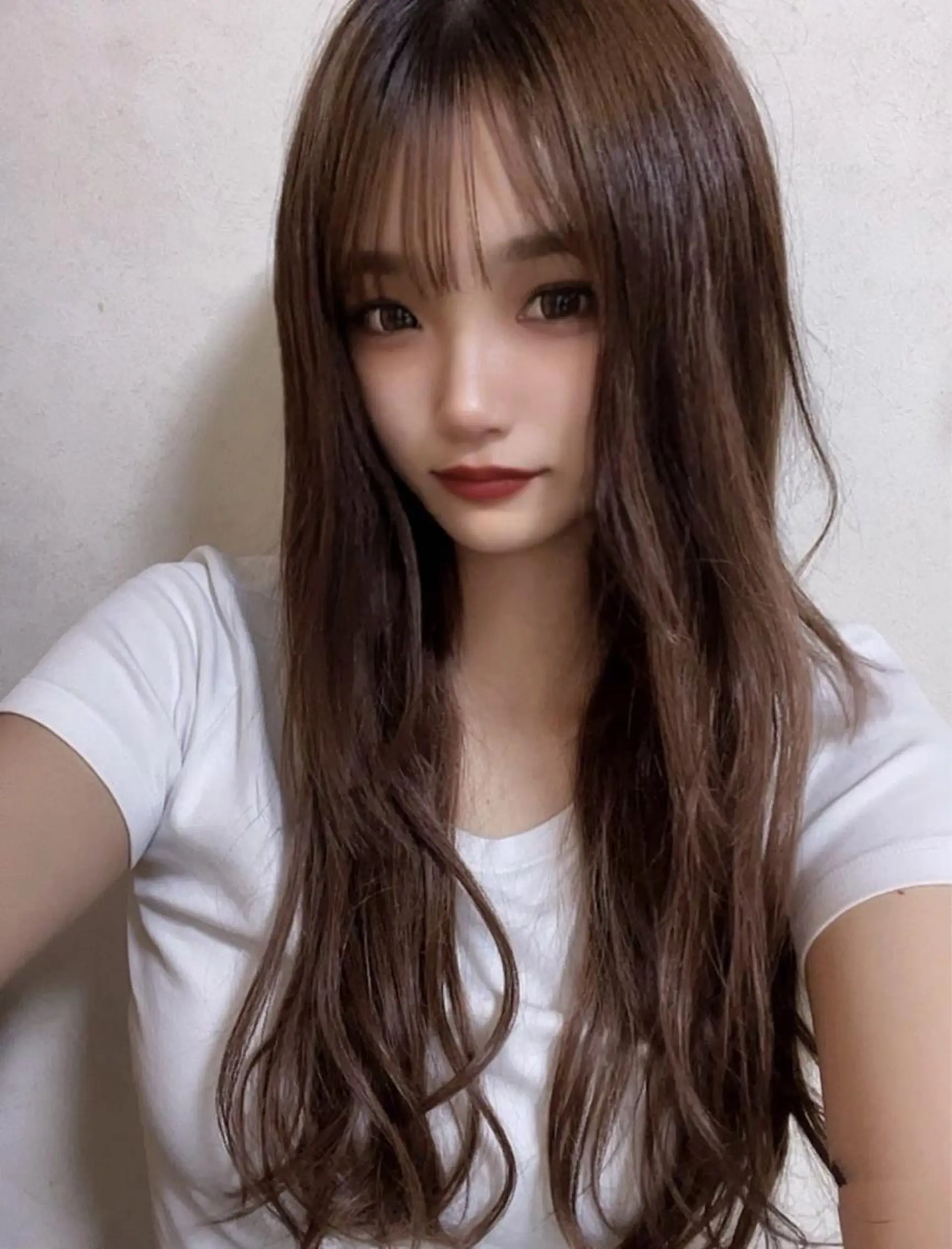 セミロング 韓国ヘア×ハイトーン AYA💫のヘアスタイル