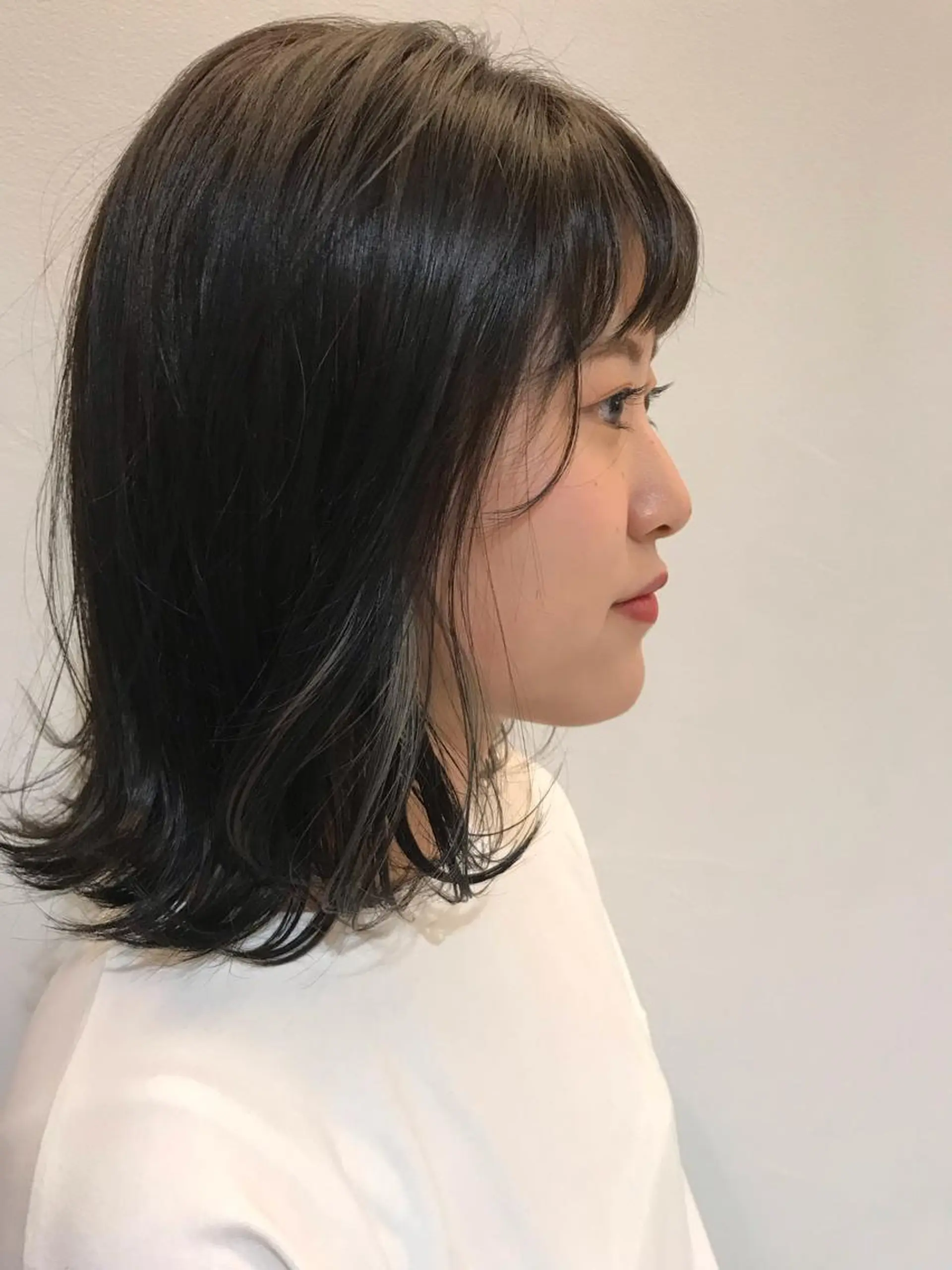 ミディアム ヘアカラー 河田 海陽のヘアスタイル