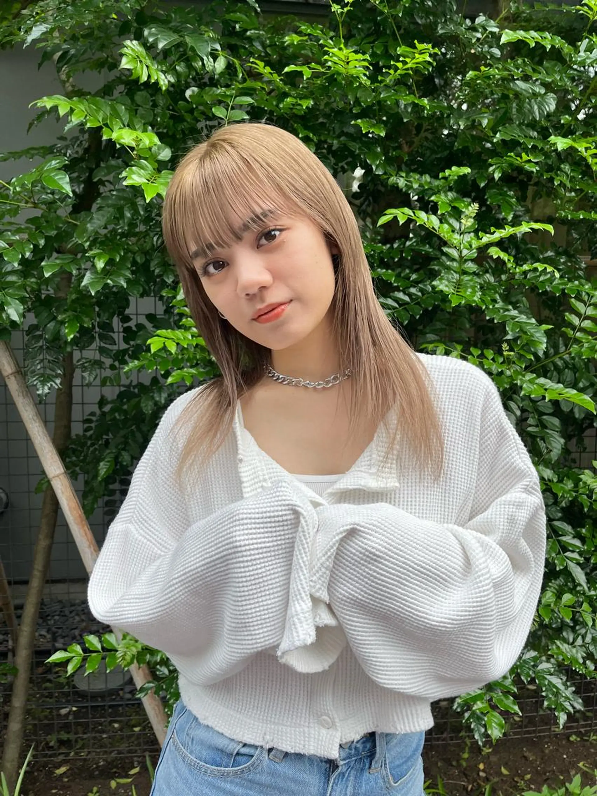 ロング ヘアアレンジ ハイライト 髪質改善 縮毛矯正 トリートメント pu+on. nailworks所属・fuyumi / ニュアンスネイルのネイルデザイン