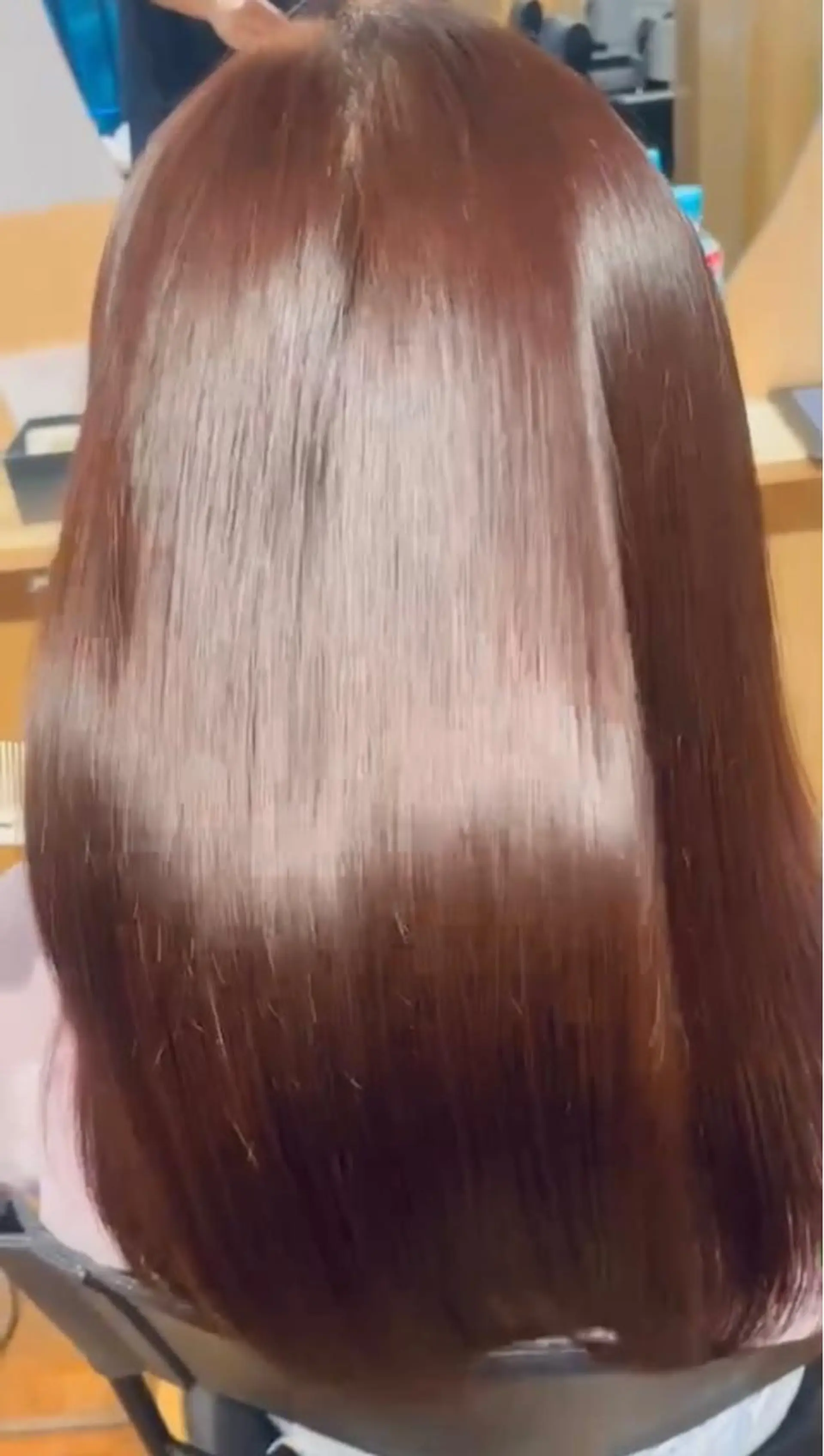 ミディアム くせ毛 ハイライト 髪質改善 トリートメント 酸性ストレート 【美髪とカット】 AKIFUMIのヘアスタイル