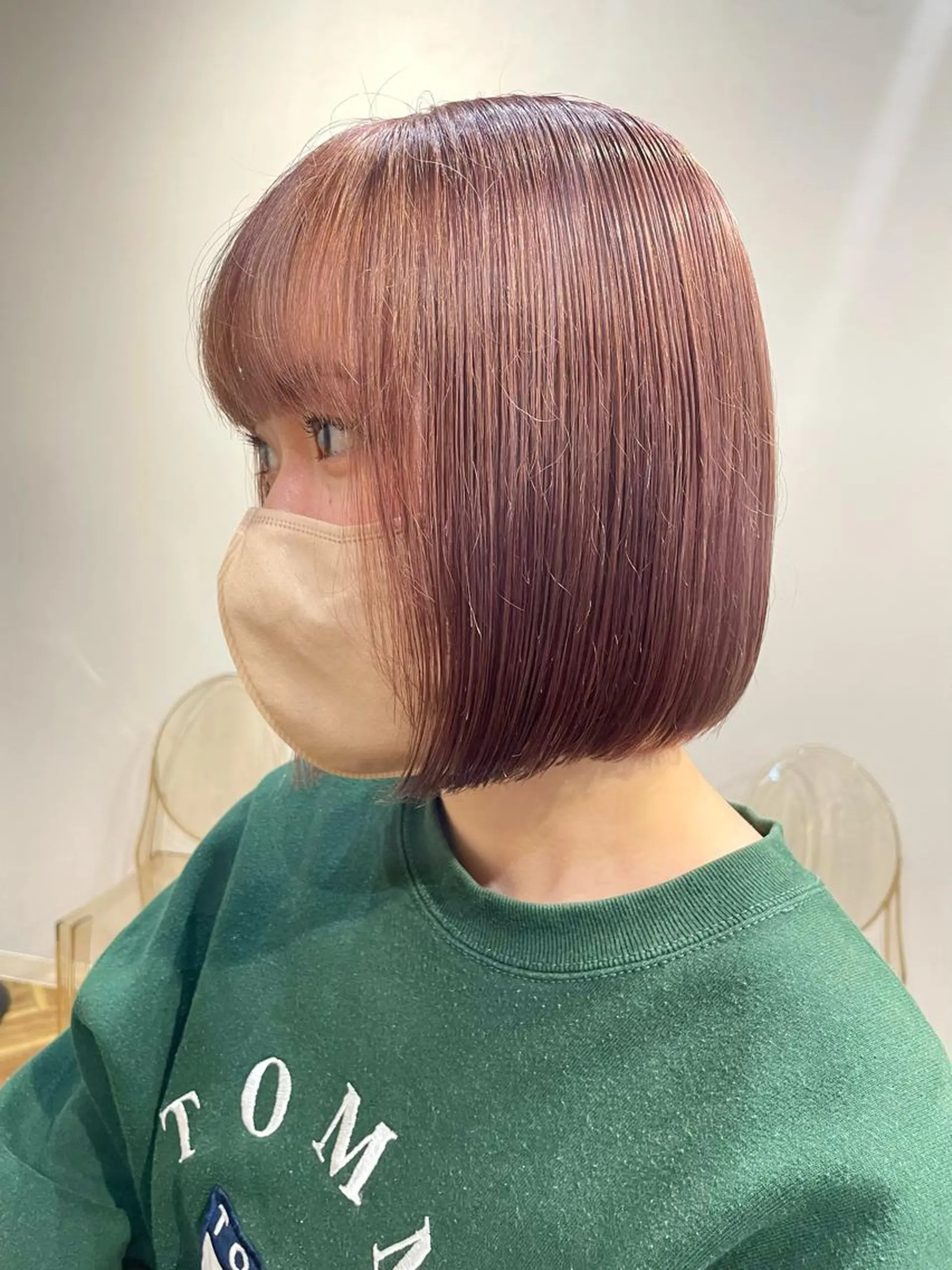 ショート カラー ベージュカラー ピンクカラー ピンクベージュ lani hair salon所属・SHOTO ハイトー ン/デザインカラーのヘアスタイル