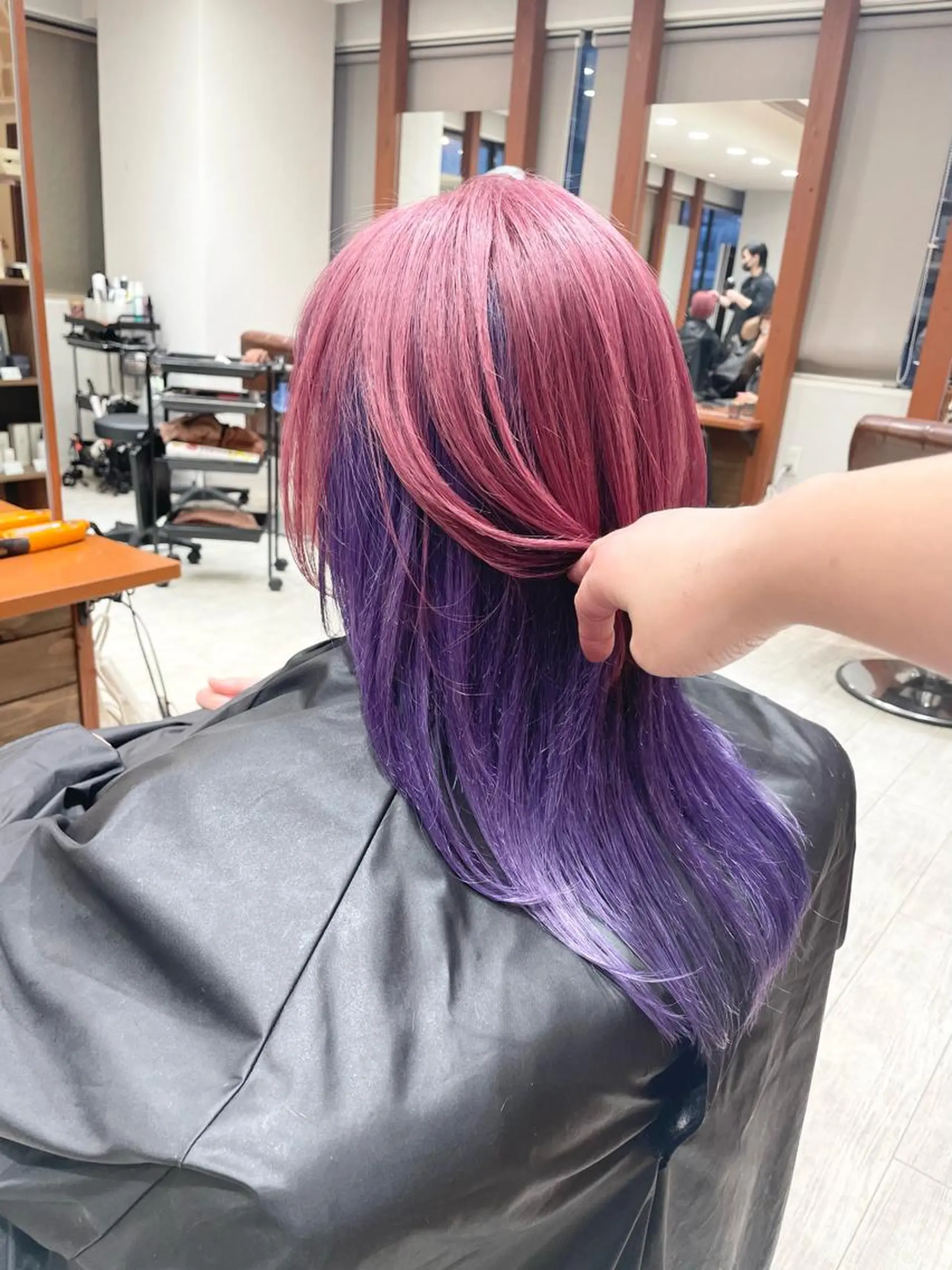 ロング カラー ピンクカラー バイオレットカラー ACROあべの店所属・艶カラー/インナー /グラデ/大西小百合のヘアスタイル
