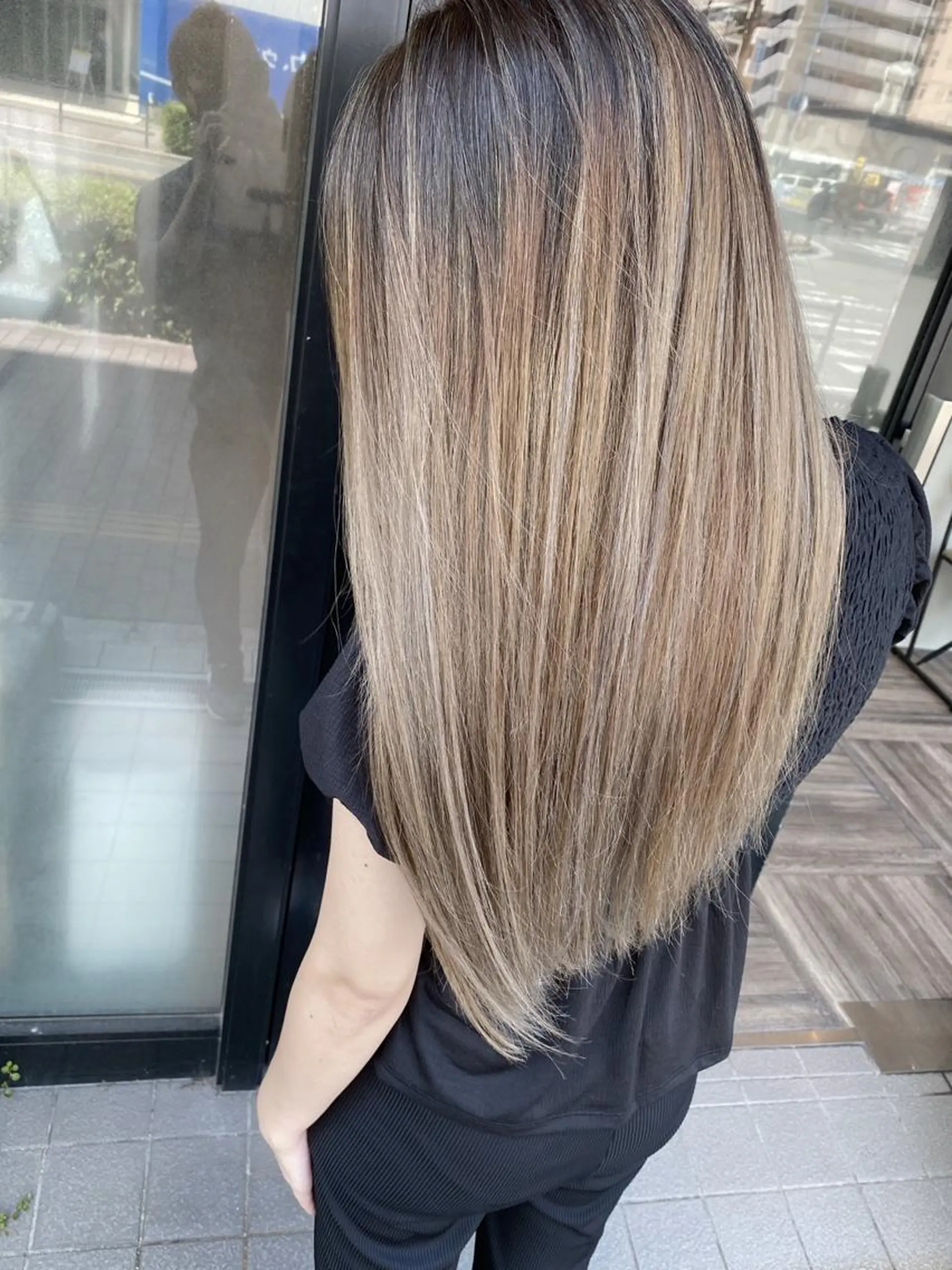 ロング カラー ヘアアレンジ ヘアカラー トリートメント Belle hair Design青野大貴のヘアスタイル